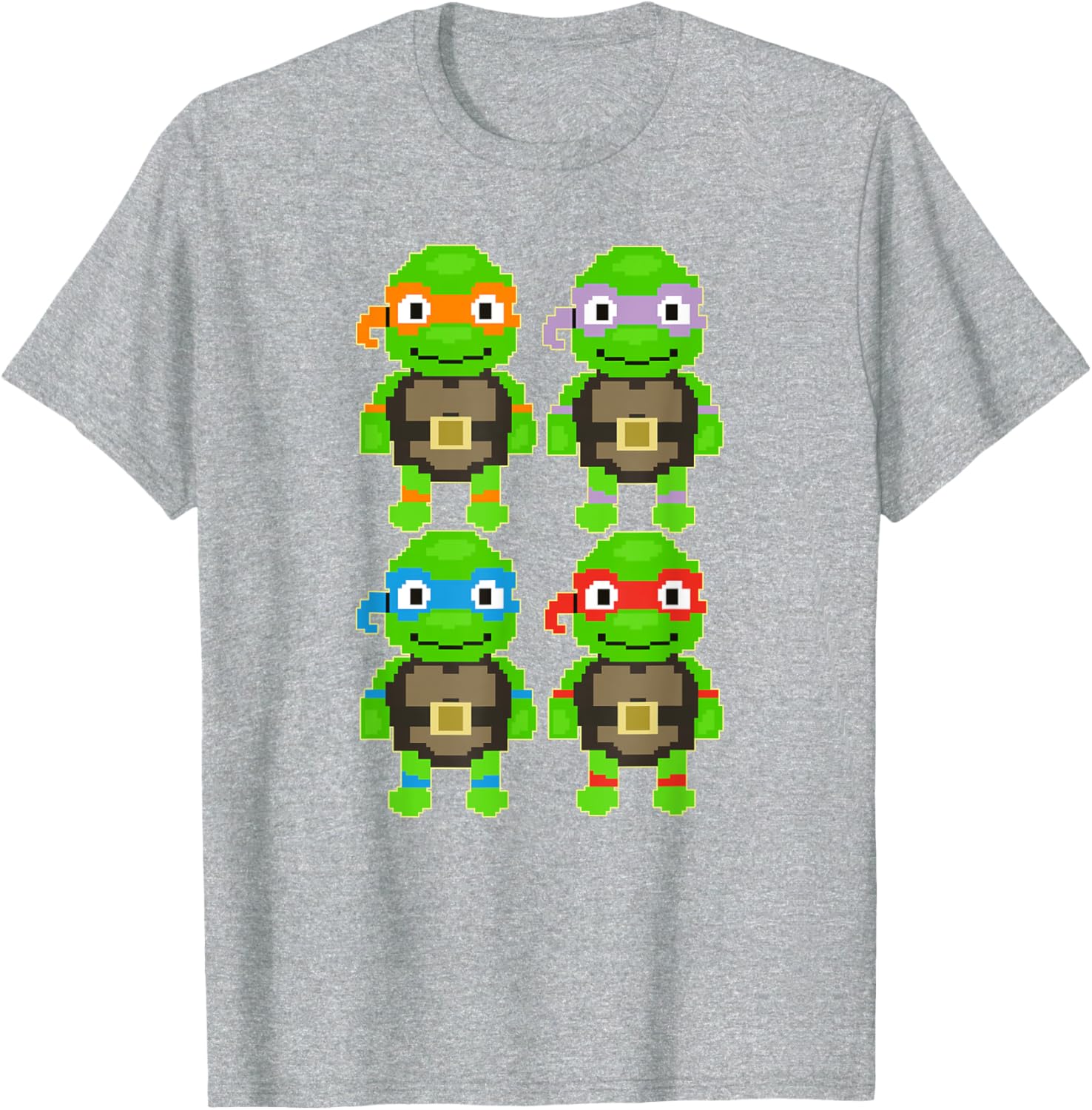 Mademark TMNT Pixel Art T-Shirt for Fans of Teenage Mutant Ninja Turtles - 2