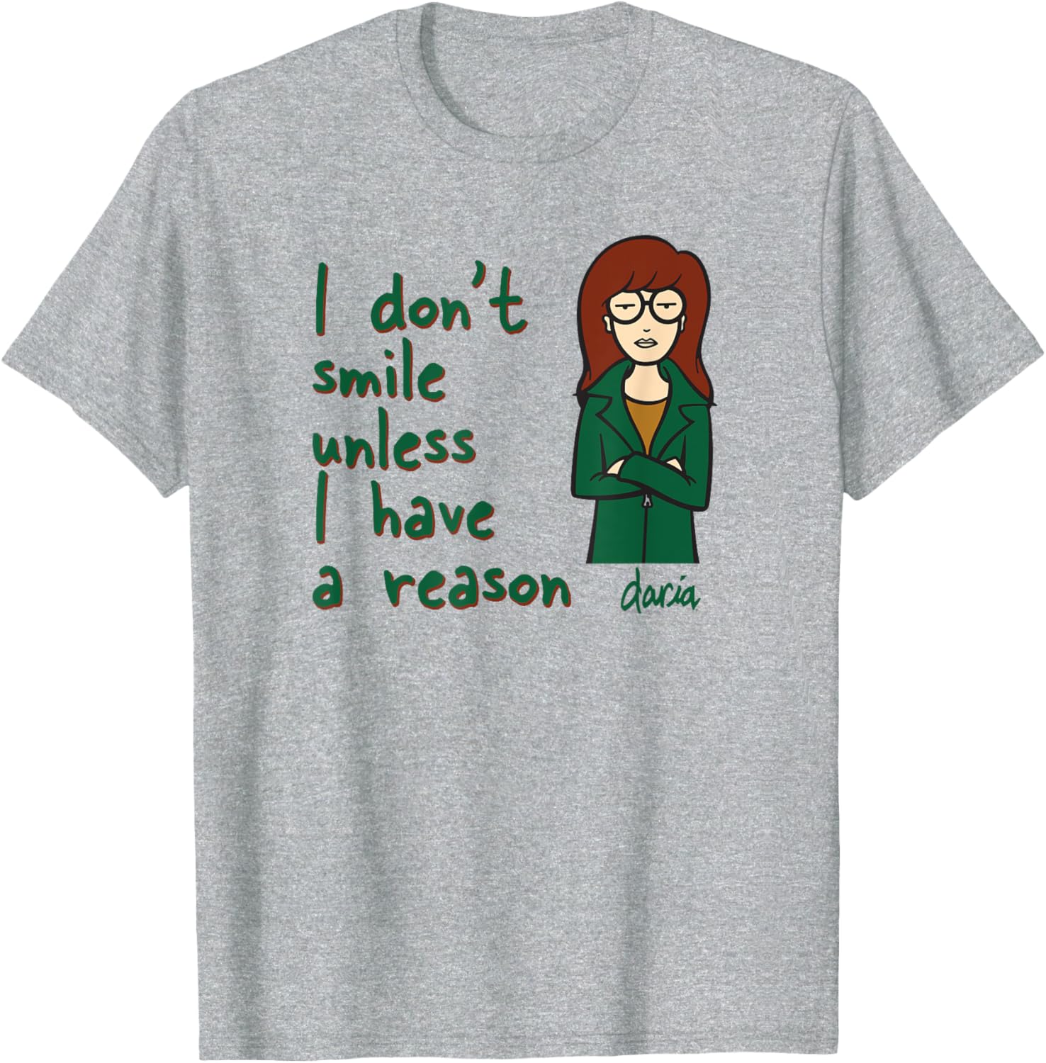 Mademark x Daria I Don't Smile Unless I Have a Reason T-Shirt Guide - 7