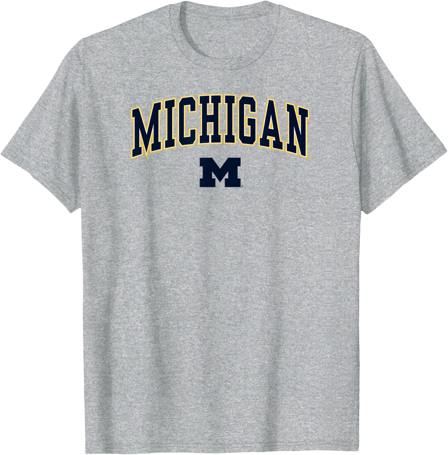 Michigan Wolverines Gray Arch Logo T-Shirt Officially Licensed Apparel - 1