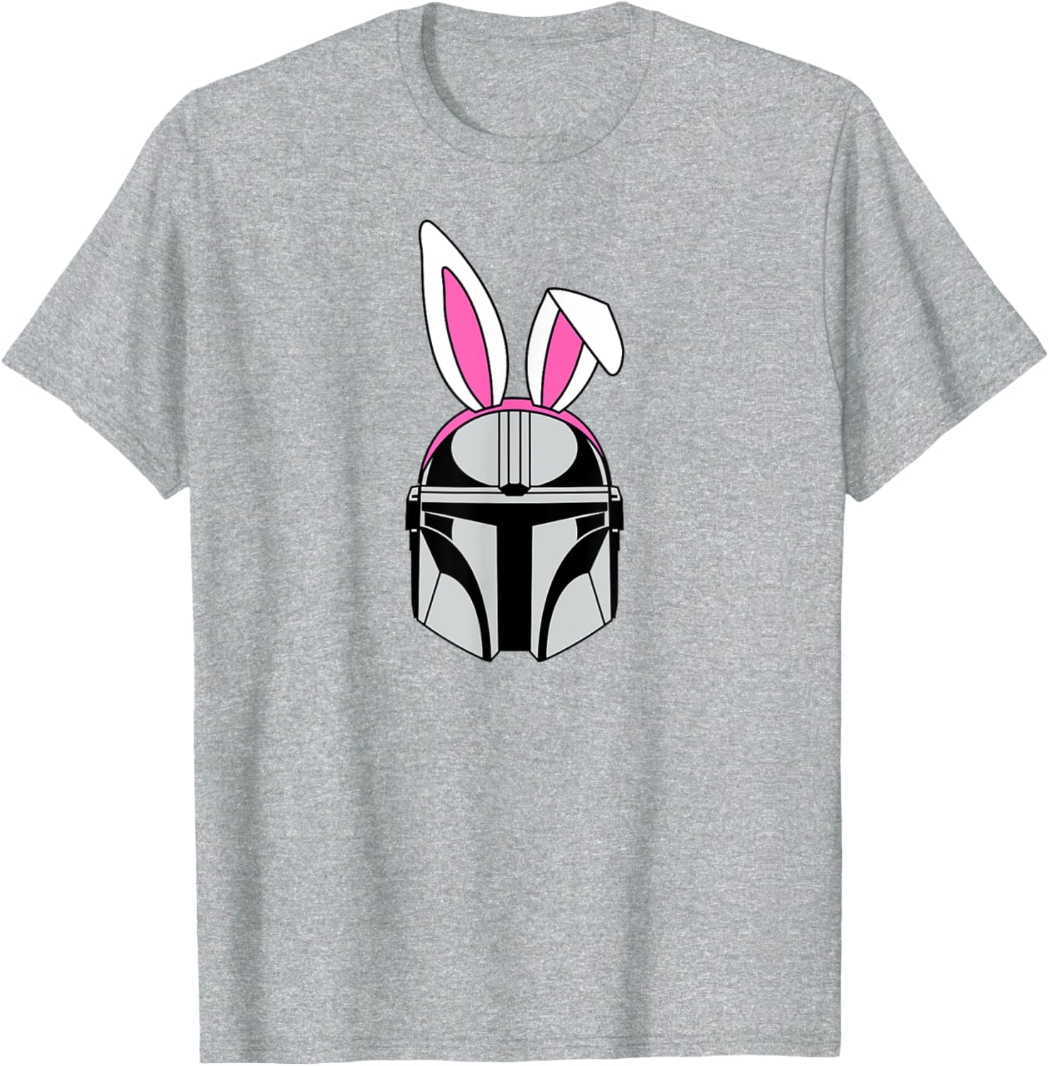 Mandalorian Helmet Easter Bunny Ears T-Shirt for Fun Spring Style - 7