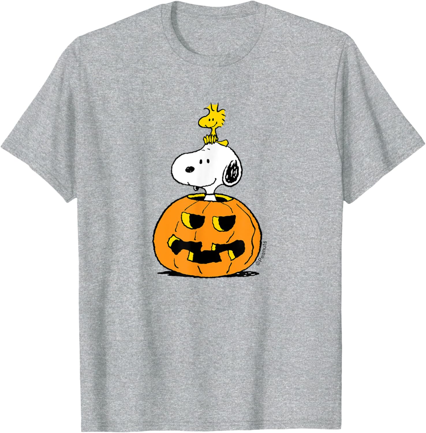 Cute Peanuts Halloween Snoopy Woodstock Pumpkin T-Shirt for Fun Celebrations - 3