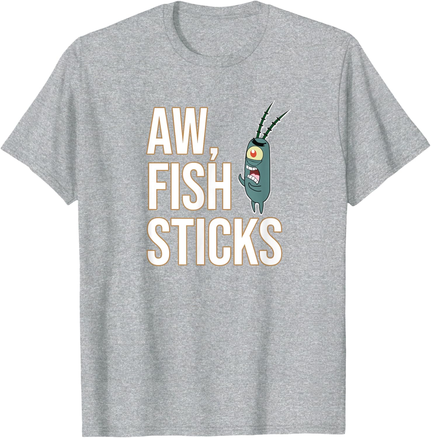 Mademark SpongeBob SquarePants Plankton Aw Fish Sticks T-Shirt for Fans - 11