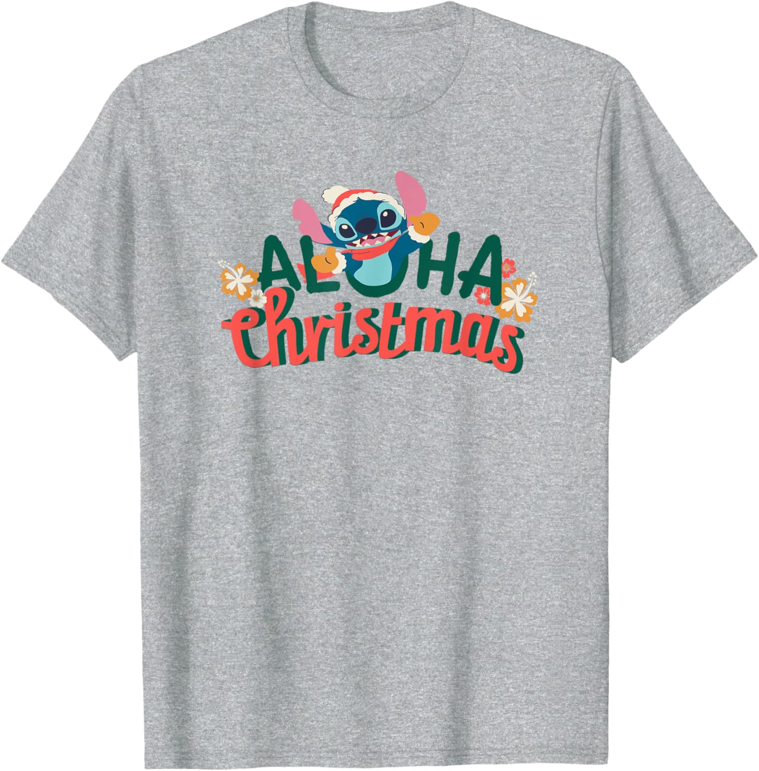 Amazon Essentials Men's Aloha Christmas T-Shirt Black Graphic Print Small - 2
