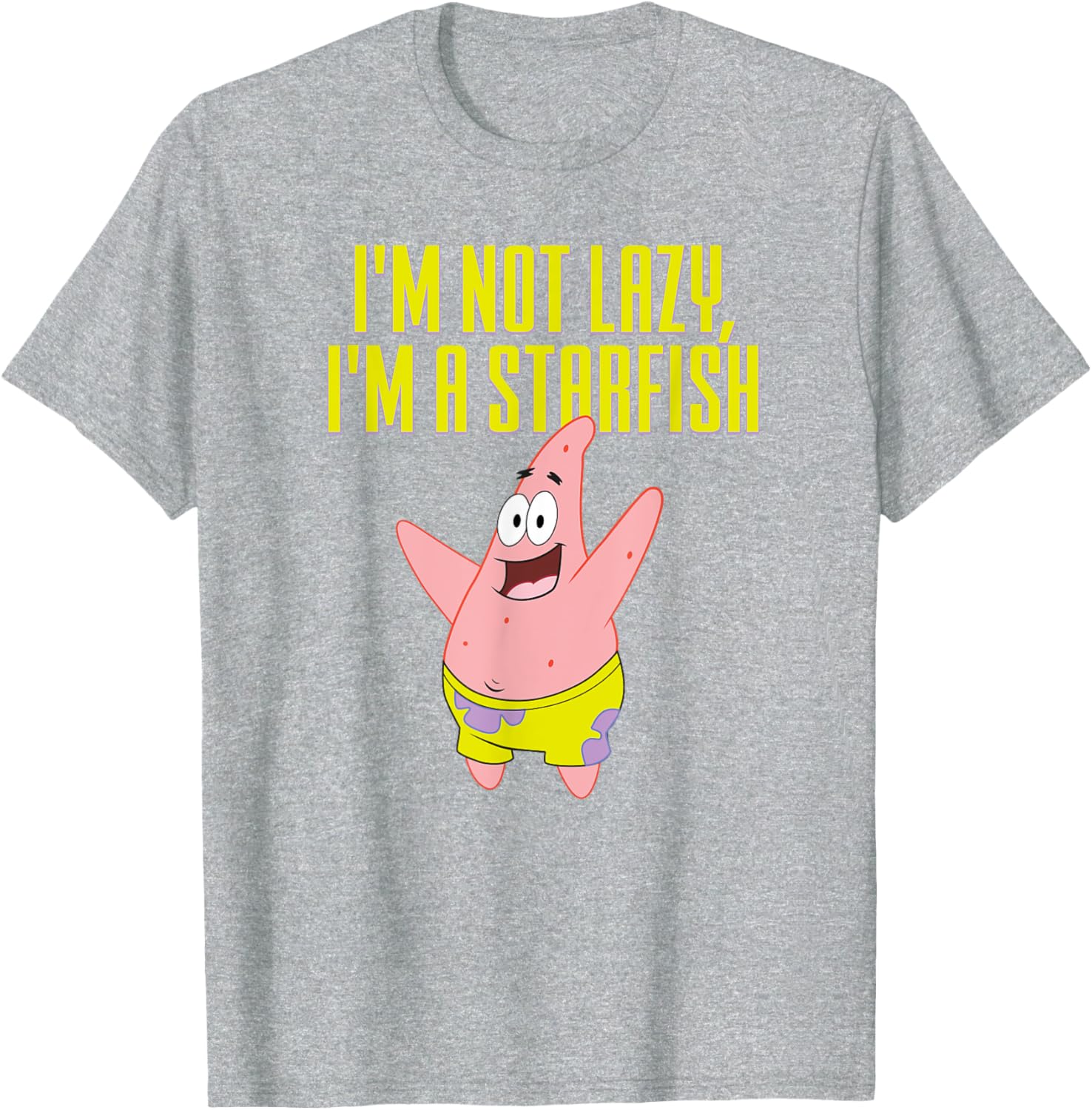 Mademark SpongeBob Patrick Starfish I'm Not Lazy T-Shirt for Fans - 3