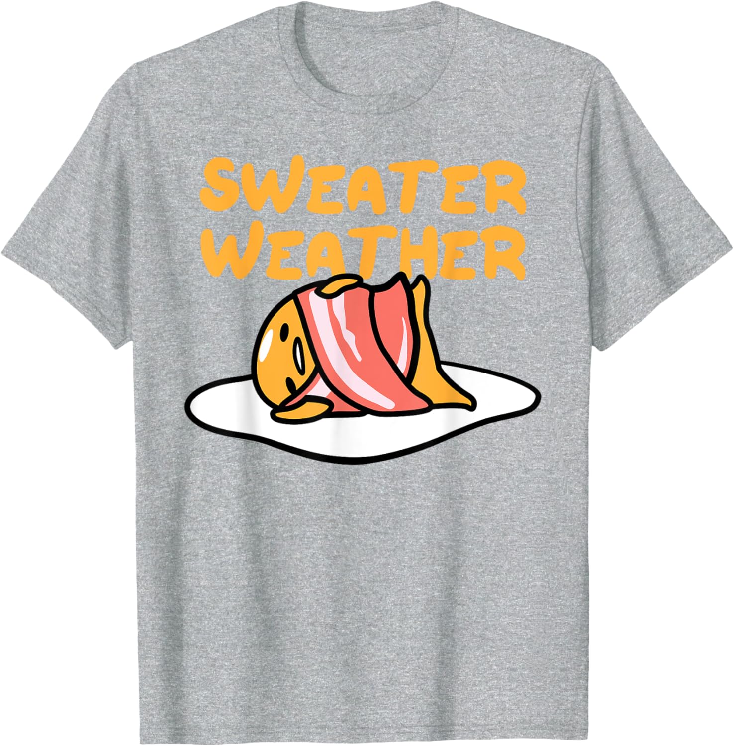 Cozy Gudetama Sweater Weather Bacon Blanket T-Shirt for Comfort Lovers - 1