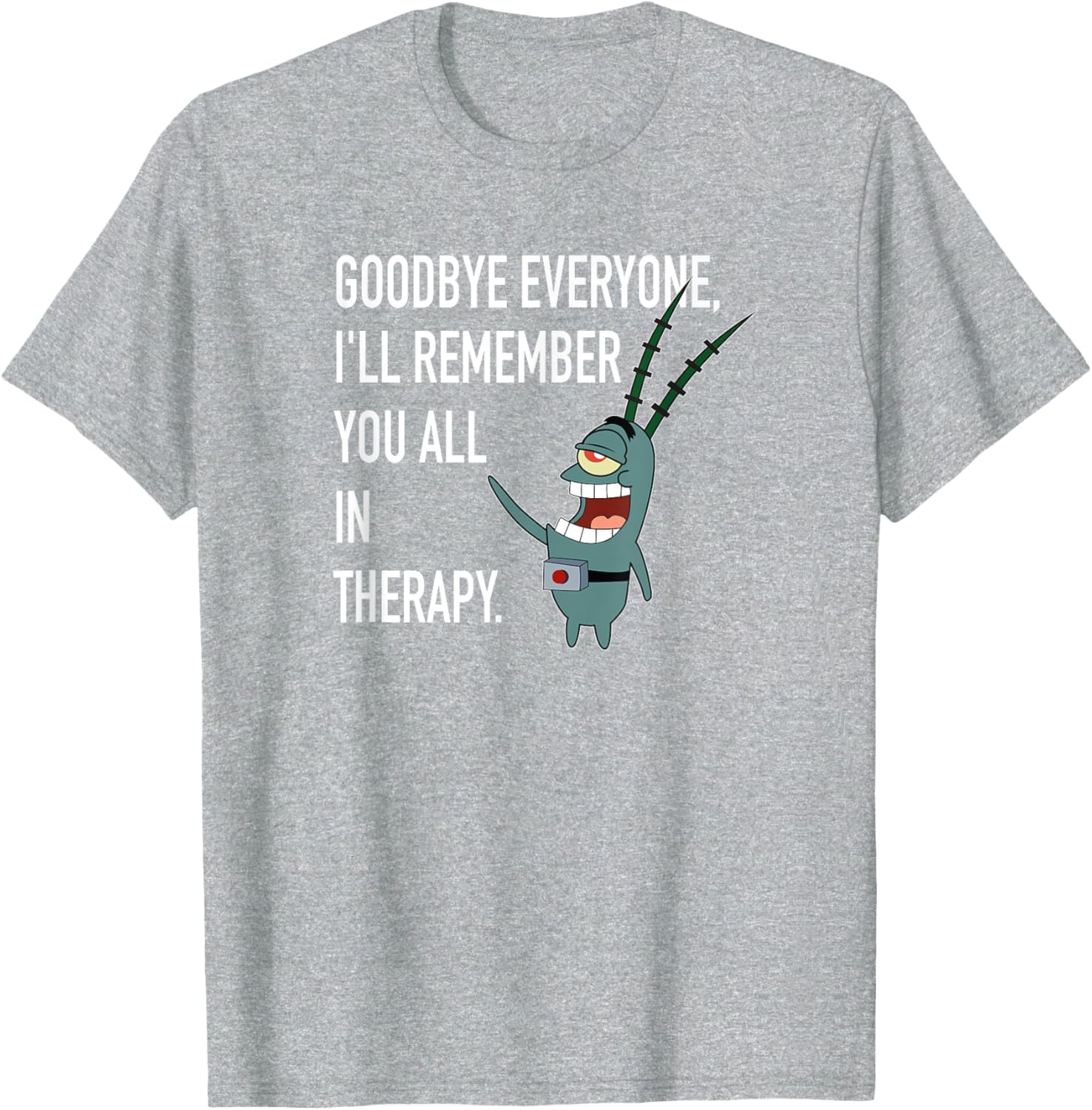 Mademark SpongeBob Plankton Therapy T-Shirt Fun and Stylish Apparel - 16