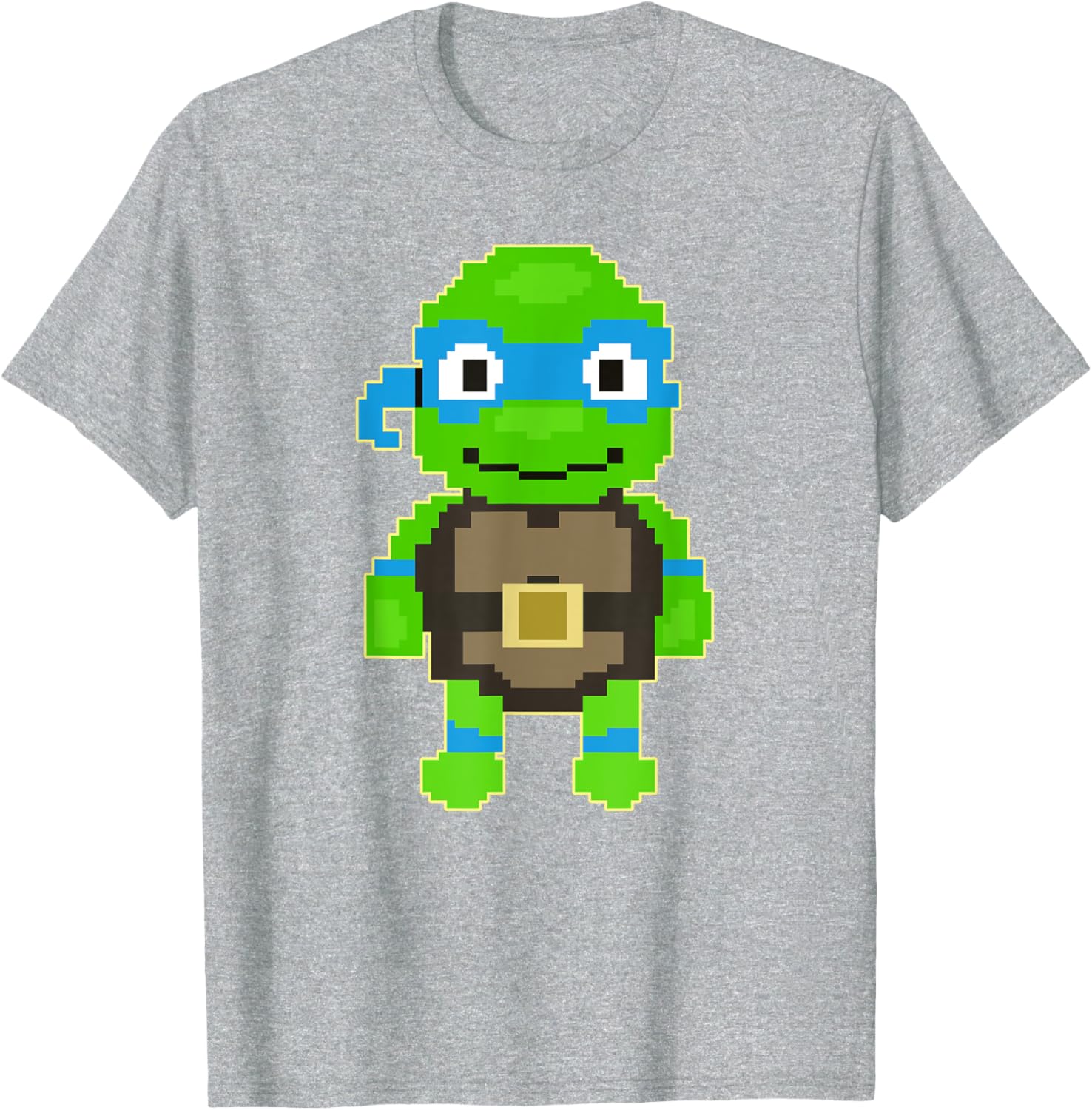 Mademark Teenage Mutant Ninja Turtles Leonardo Pixel Art T-Shirt - 1