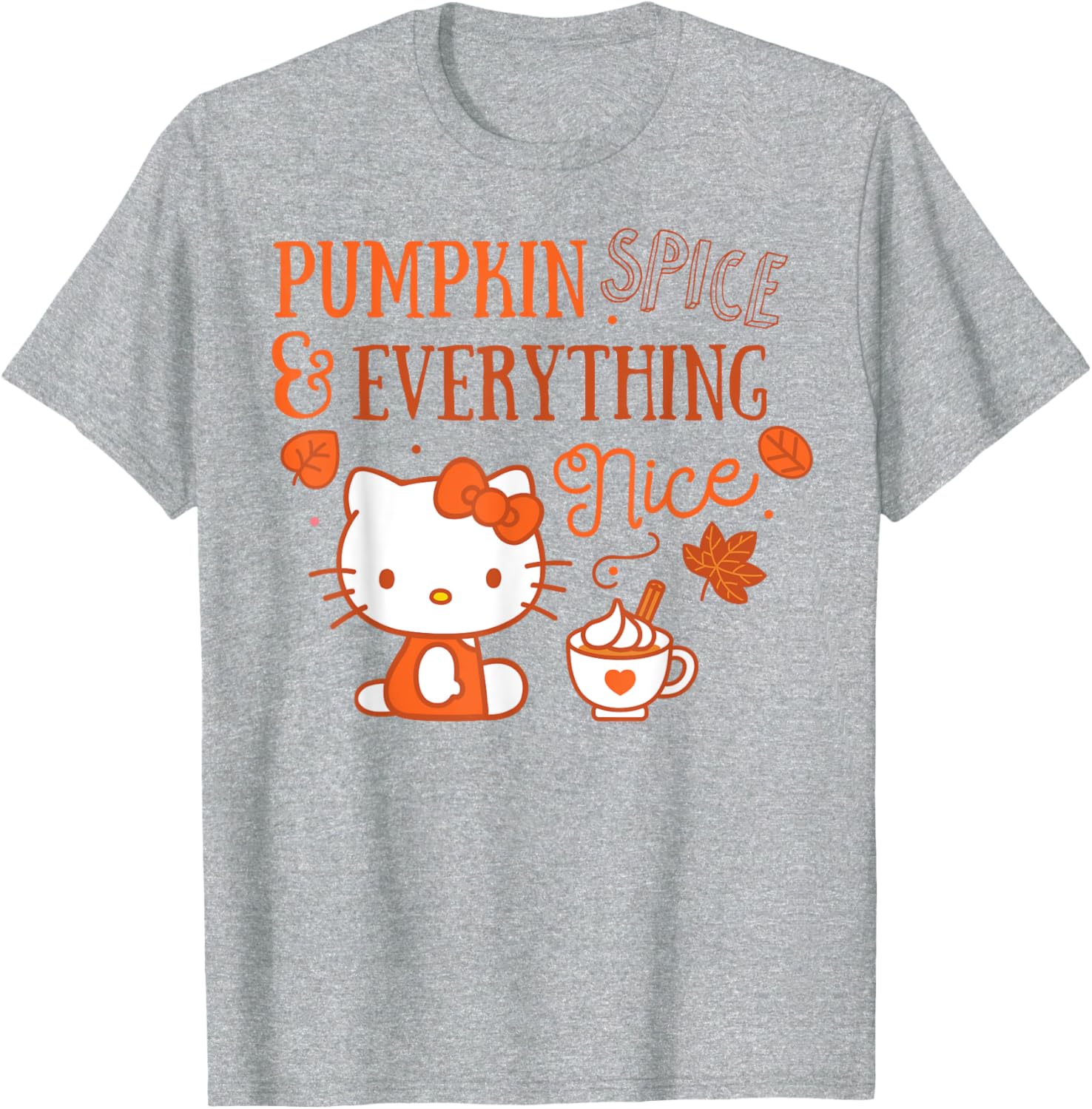Cute Hello Kitty Pumpkin Spice T-Shirt Perfect for Fall Fashion - 4