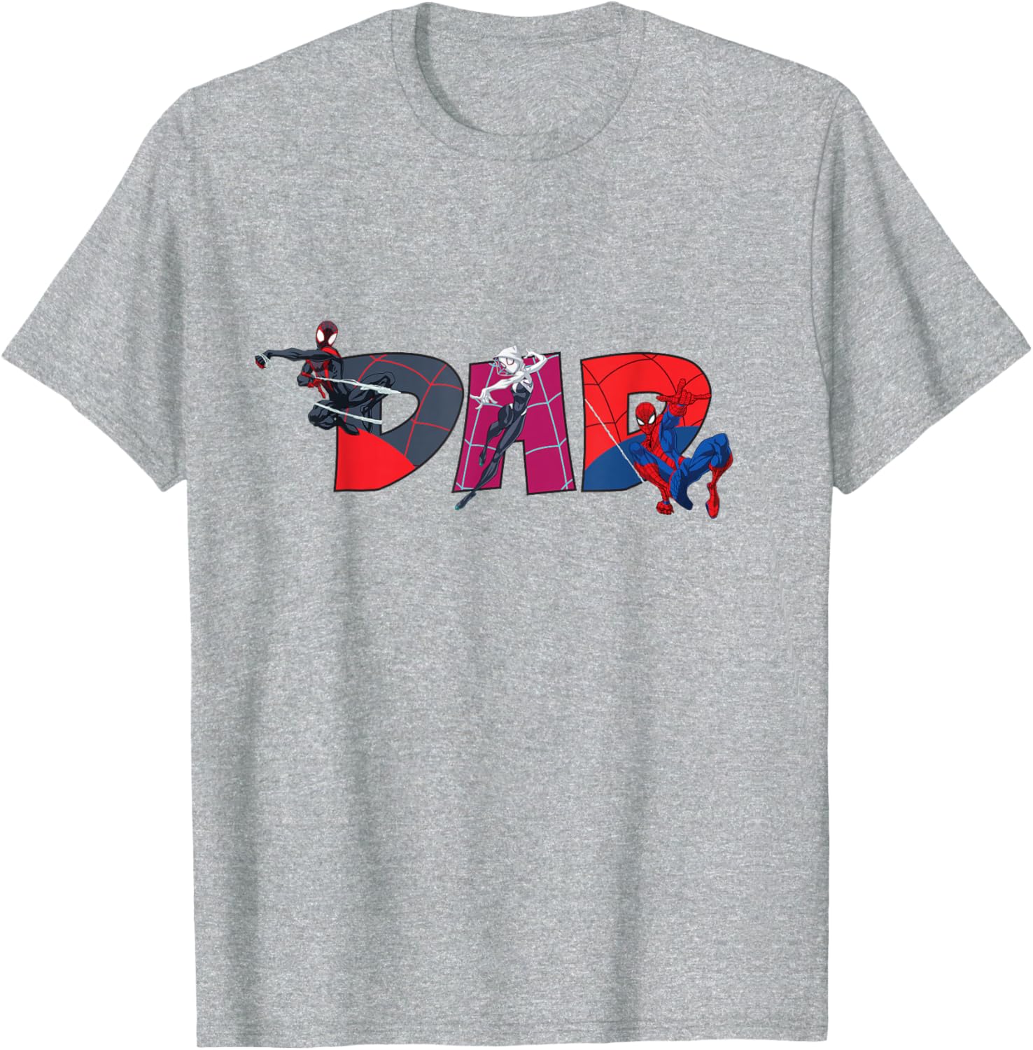 Marvel Spider-Man Trio Dad T-Shirt Perfect for Father's Day and Family Trips - 3