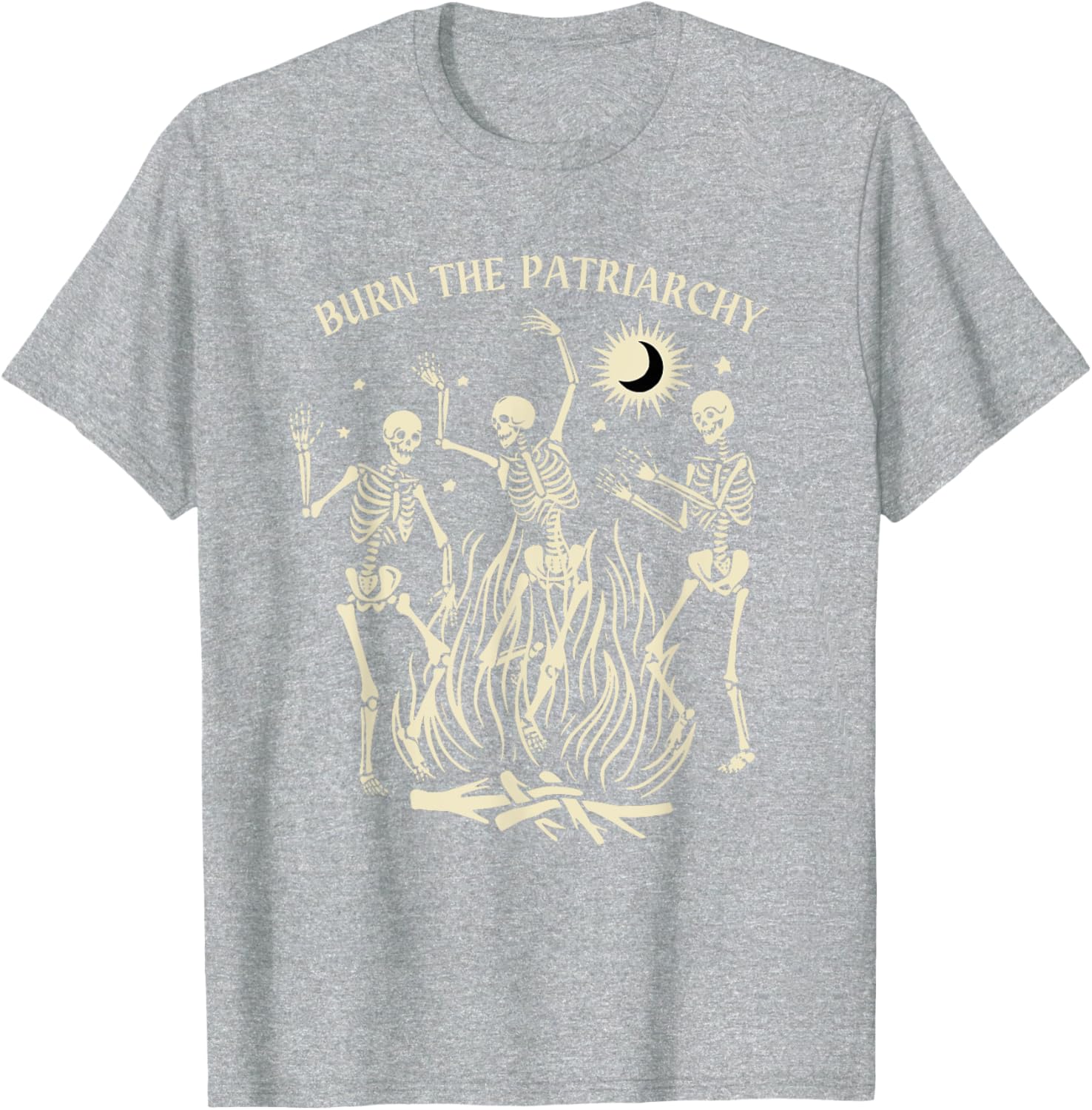 Funny Feminist Halloween T-Shirt Burn The Patriarchy Black Tee for Women - 10