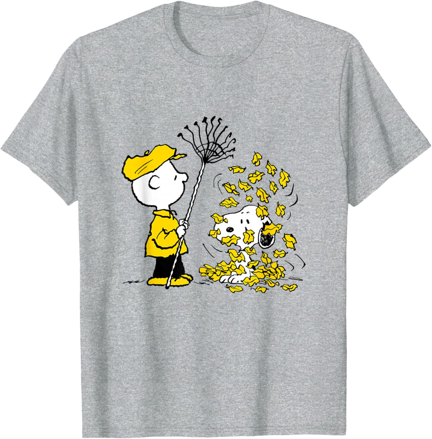 Charlie Brown Snoopy Fall Leaves T-Shirt Perfect for Peanuts Fans - 7