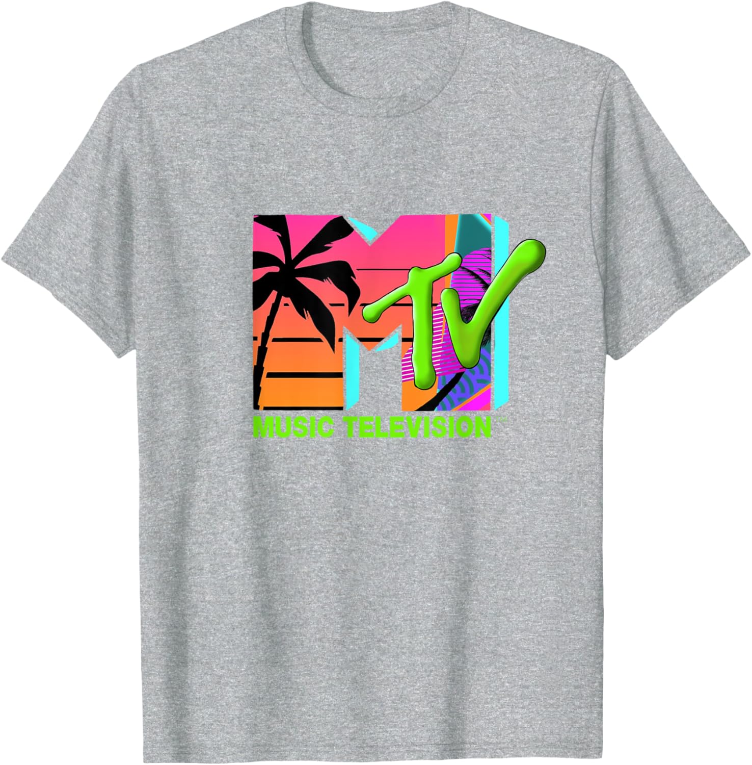 Mademark x MTV Retro Palms Paradise T-Shirt - Official MTV Logo Design - 12