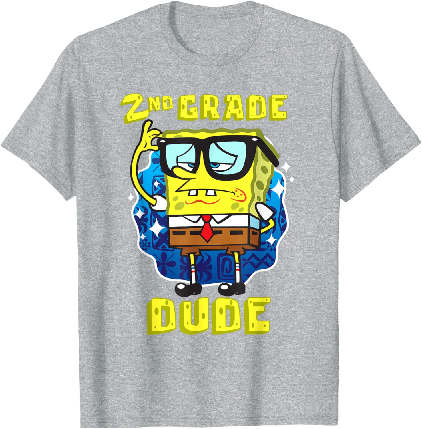 Mademark SpongeBob SquarePants 2nd Grader Dude Glasses T-Shirt for Kids - 12