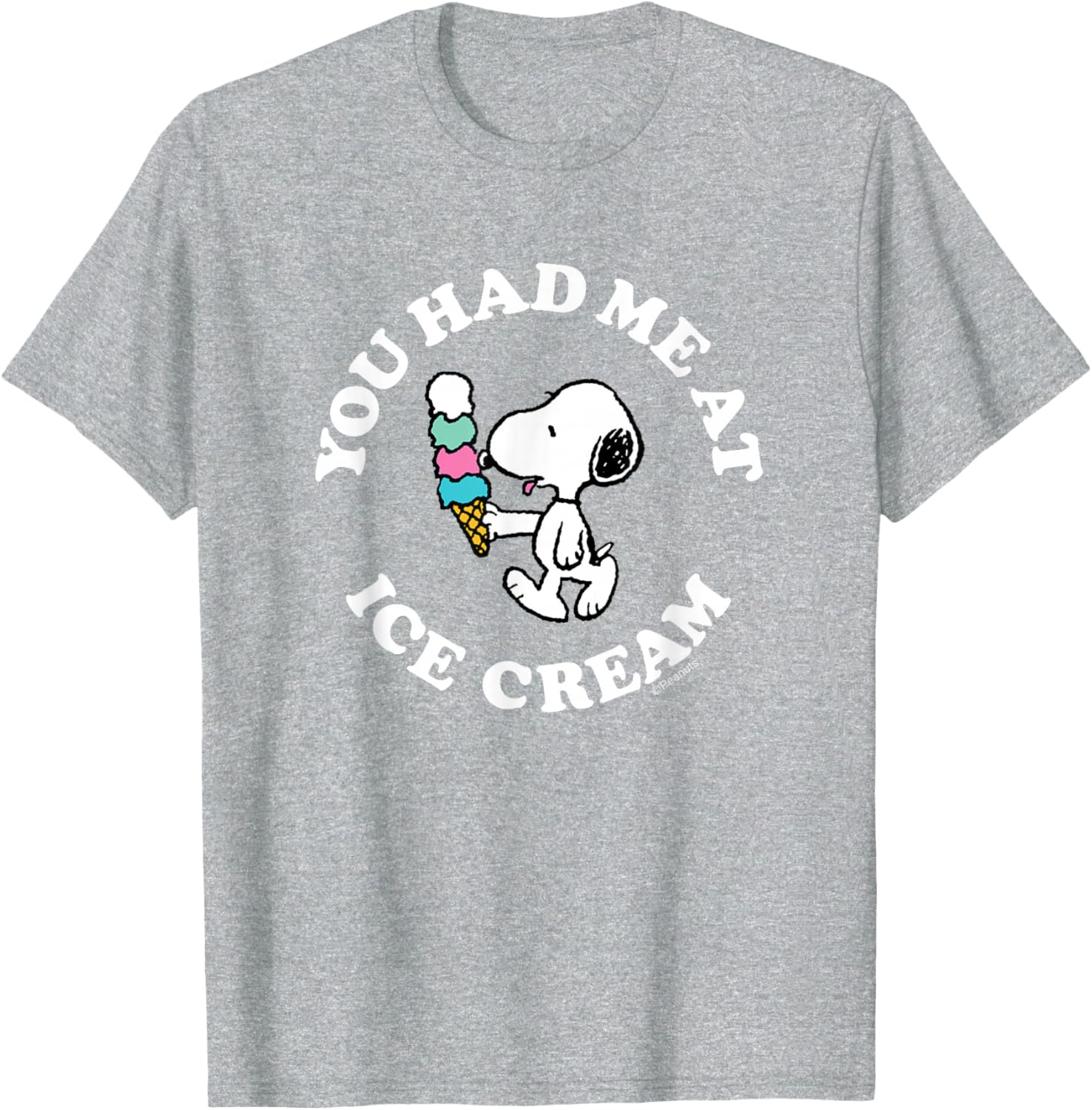 Snoopy You Had Me At Ice Cream T-Shirt for Peanuts Fans - 9