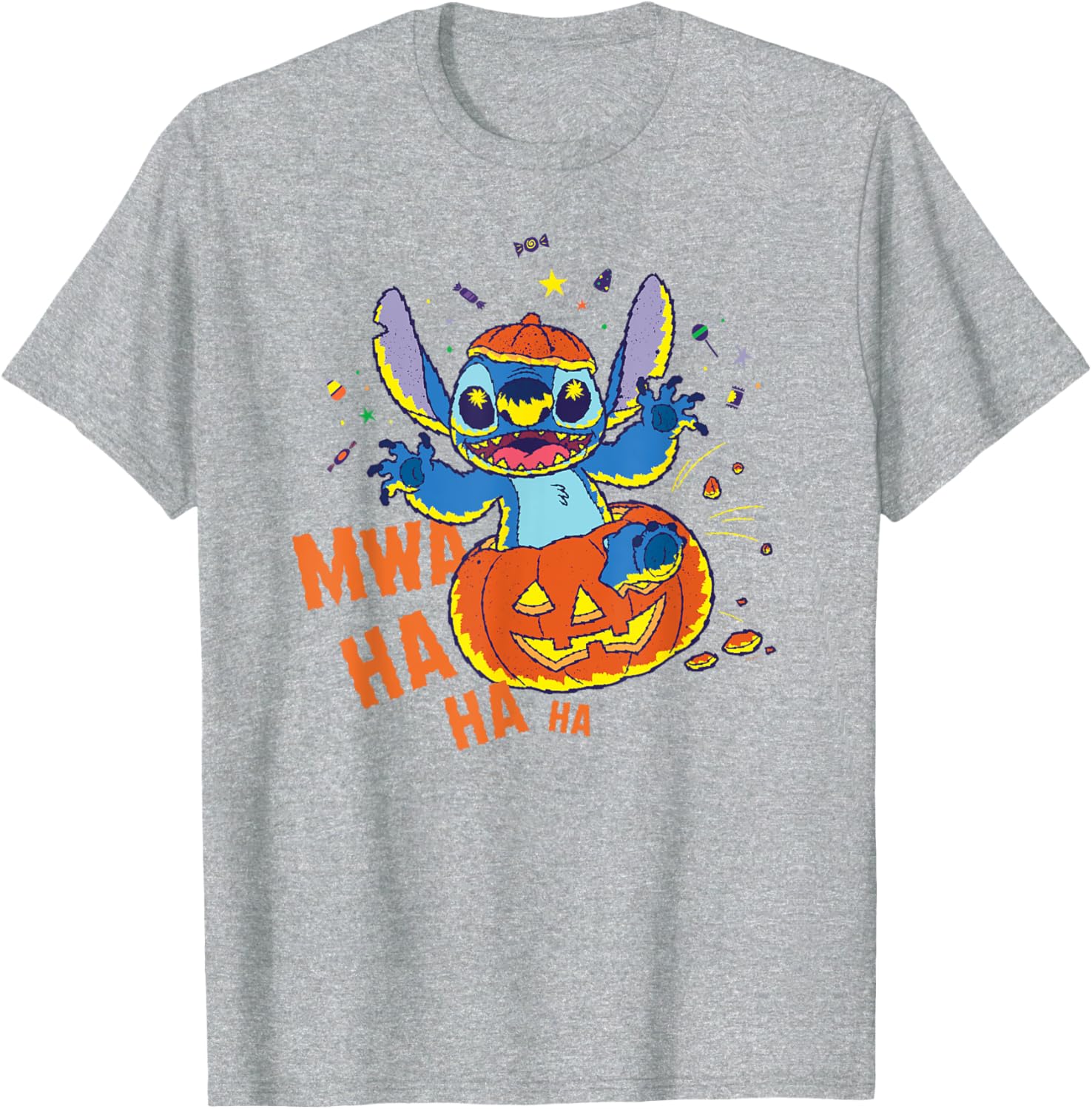 Disney Stitch Jack-o’-Lantern Surprise Halloween T-Shirt for Fun Celebrations - 21