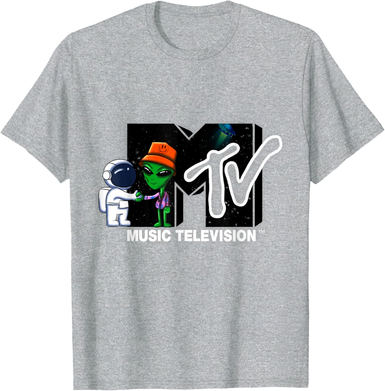 Mademark x MTV Astronaut Alien Space T-Shirt Official MTV Logo Design - 7
