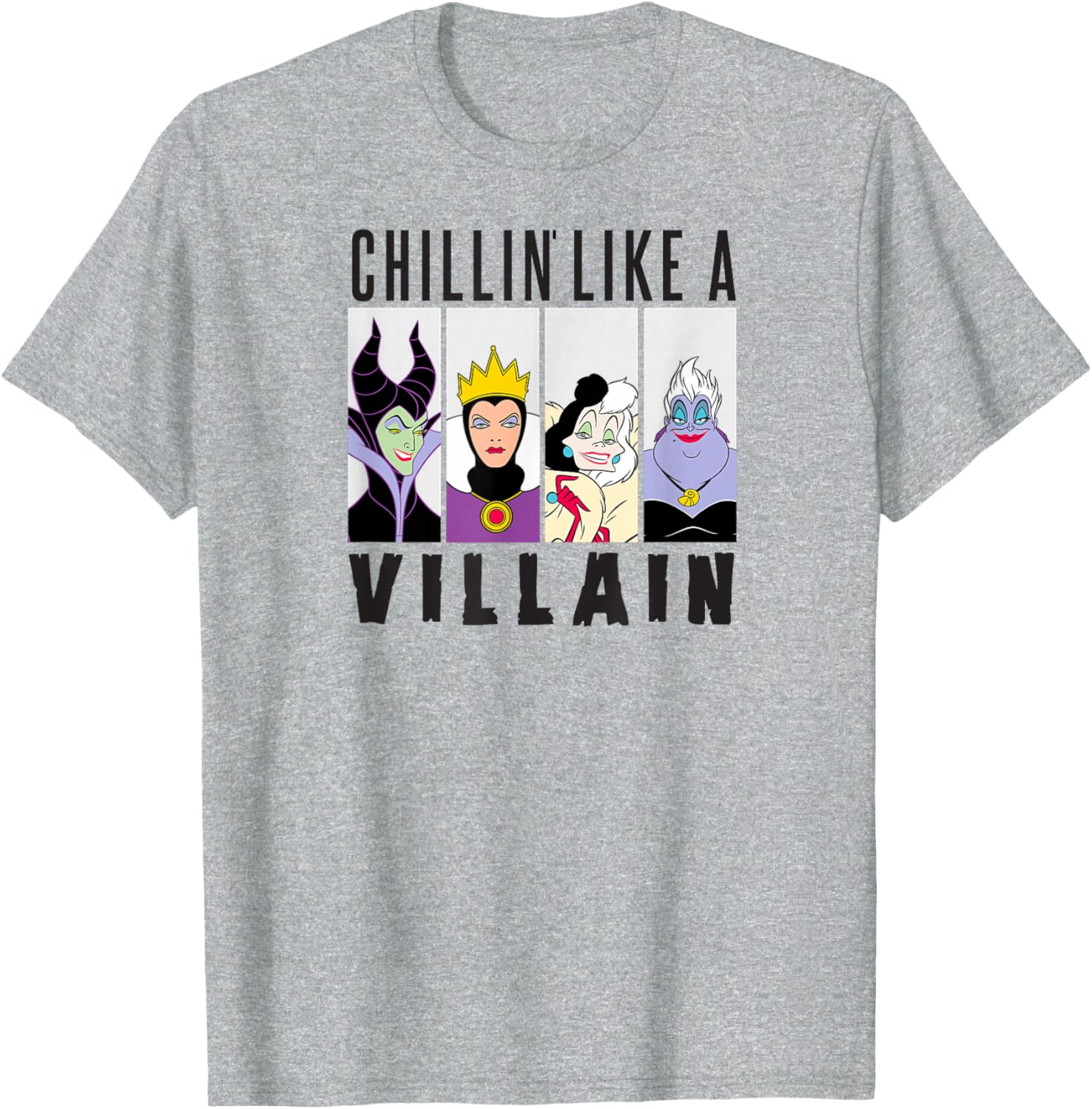 Disney Villain Gang T-Shirt featuring Ursula, Evil Queen, Cruella, Maleficent - 7