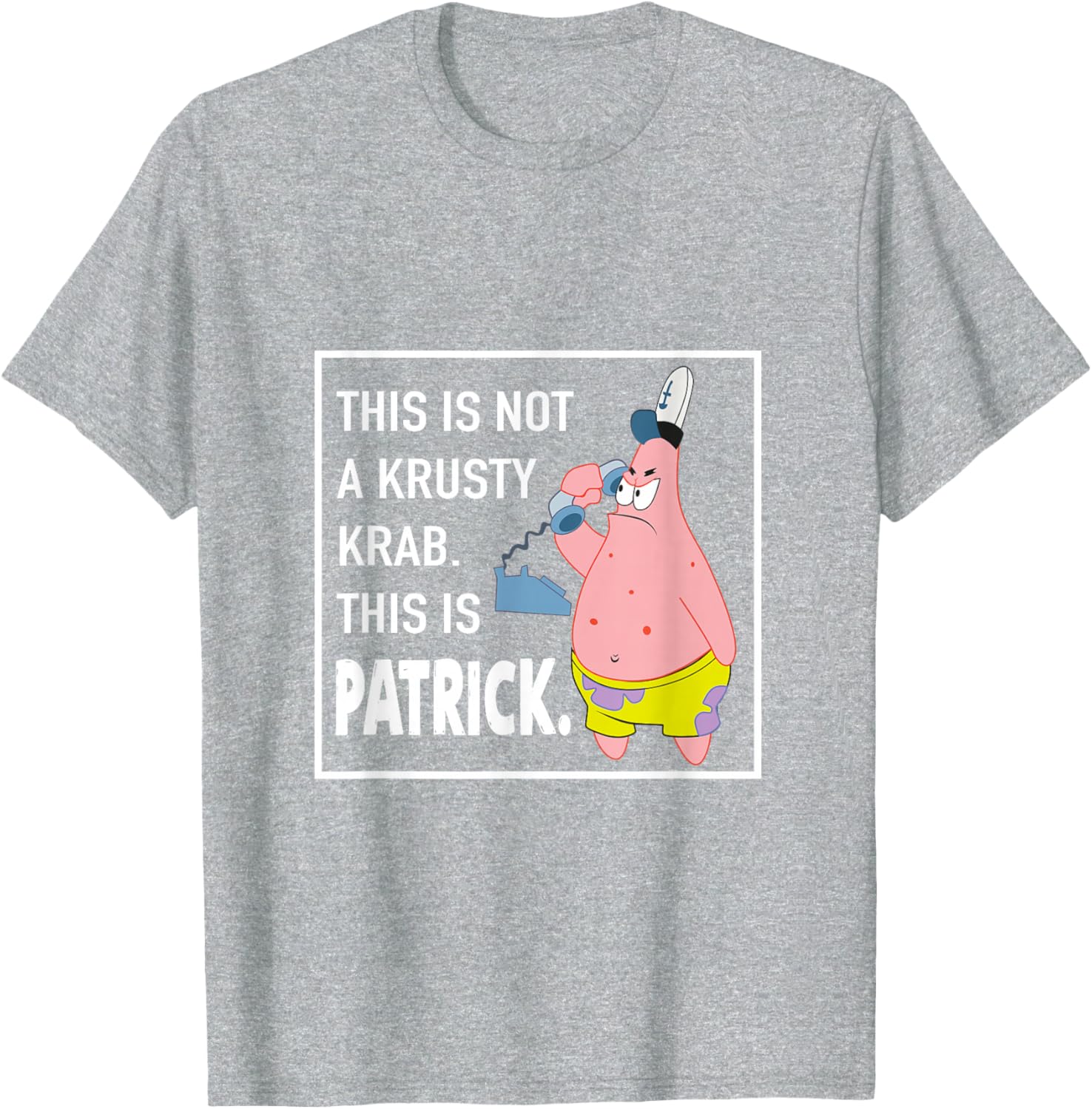 Patrick Star This is Not a Krusty Krab T-Shirt Fun Ocean Theme Apparel - 13