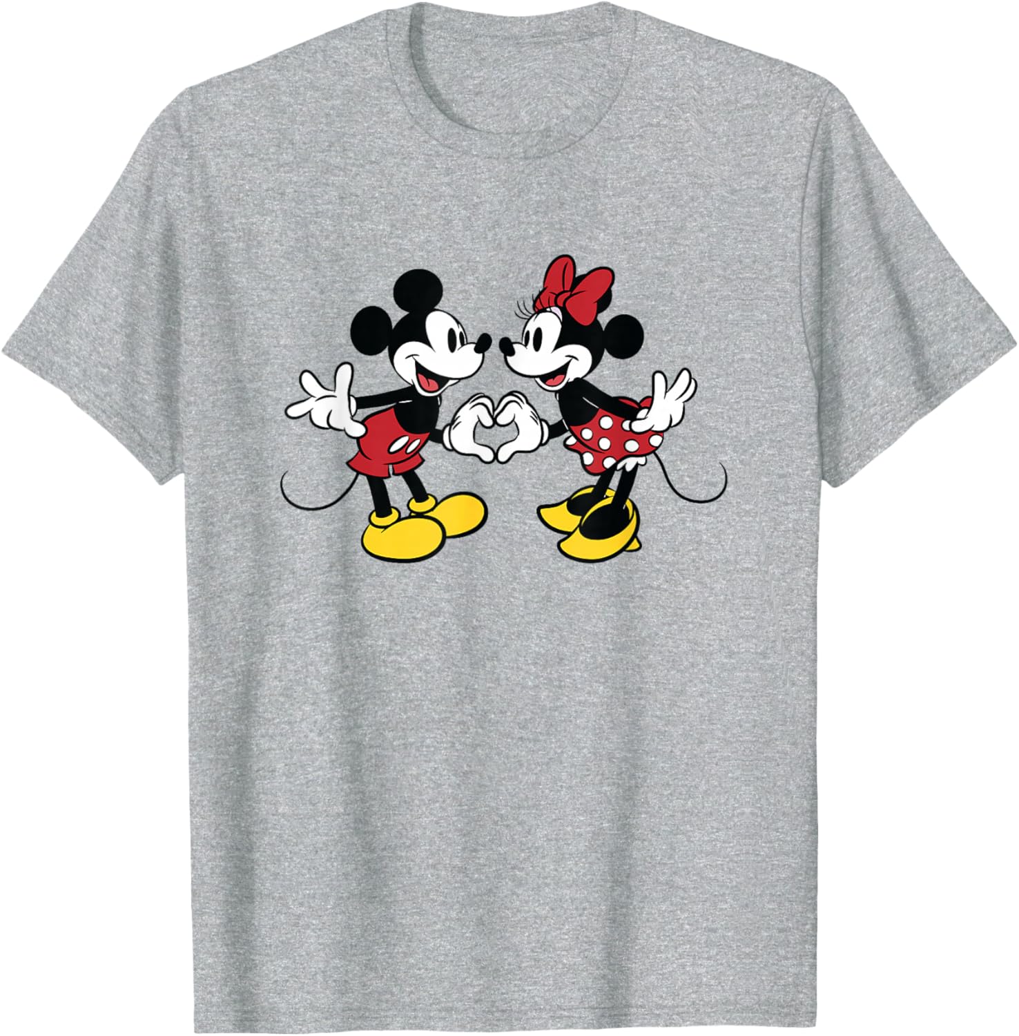 Disney Mickey and Friends Valentine Heart T-Shirt for Couples and Fans - 5