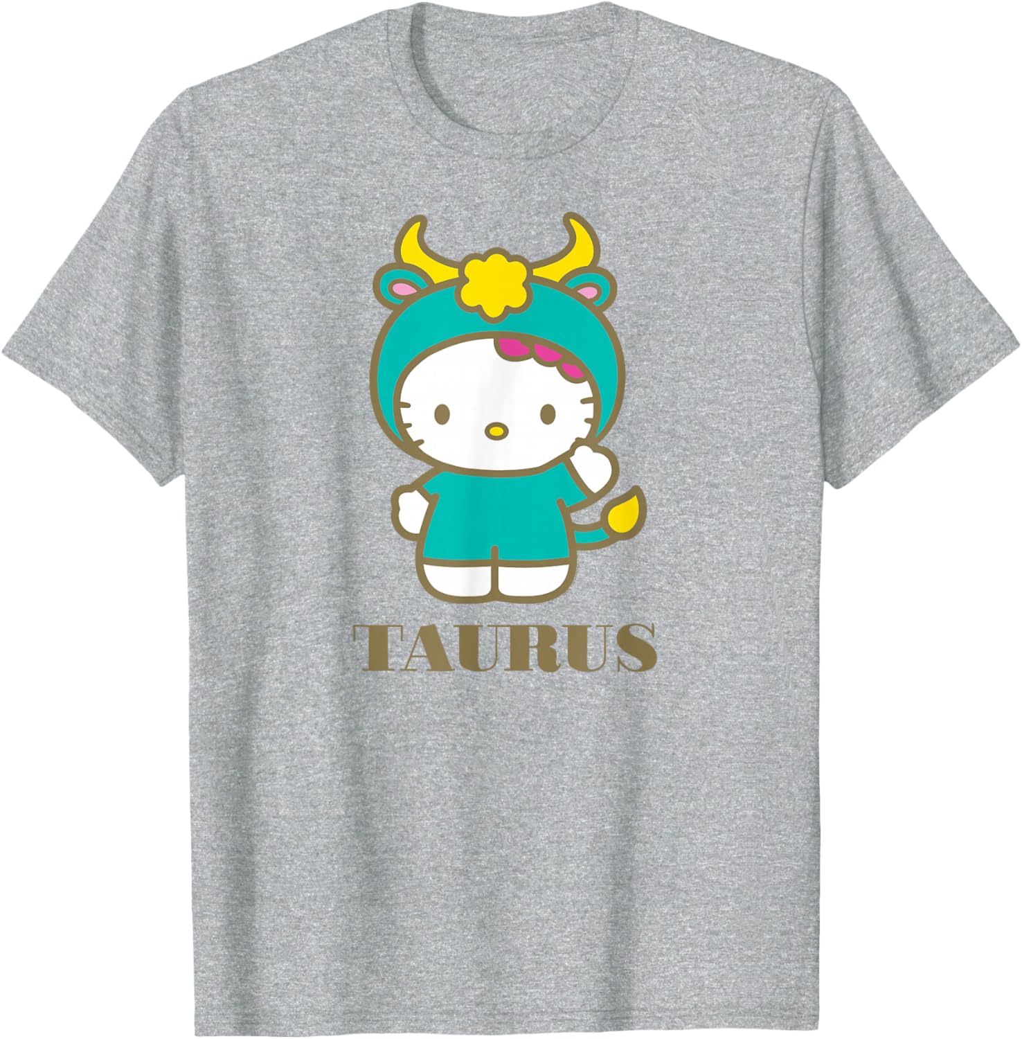 Hello Kitty Taurus Zodiac T-Shirt Cute Astrology Fashion Tee for Fans - 8