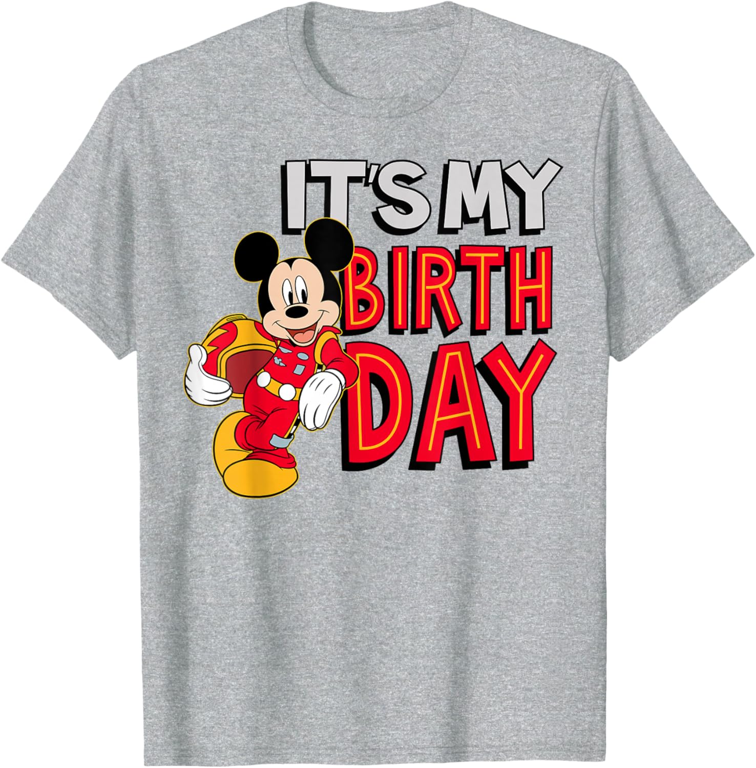 Disney Junior Mickey Birthday Short Sleeve T-Shirt for Kids Fun Wear - 5