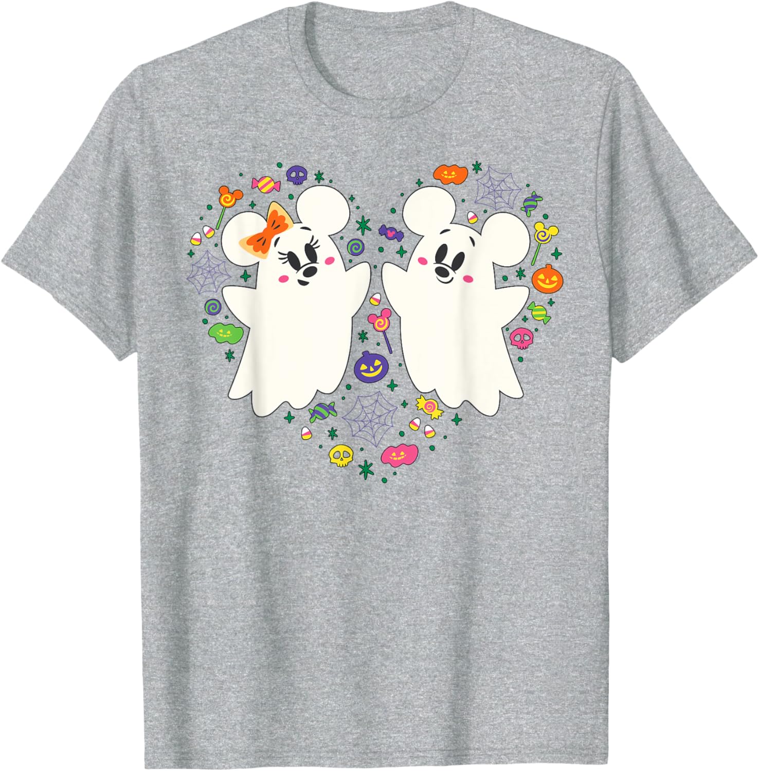 Disney Mickey and Minnie Ghosts Halloween Heart T-Shirt for Kids - 10