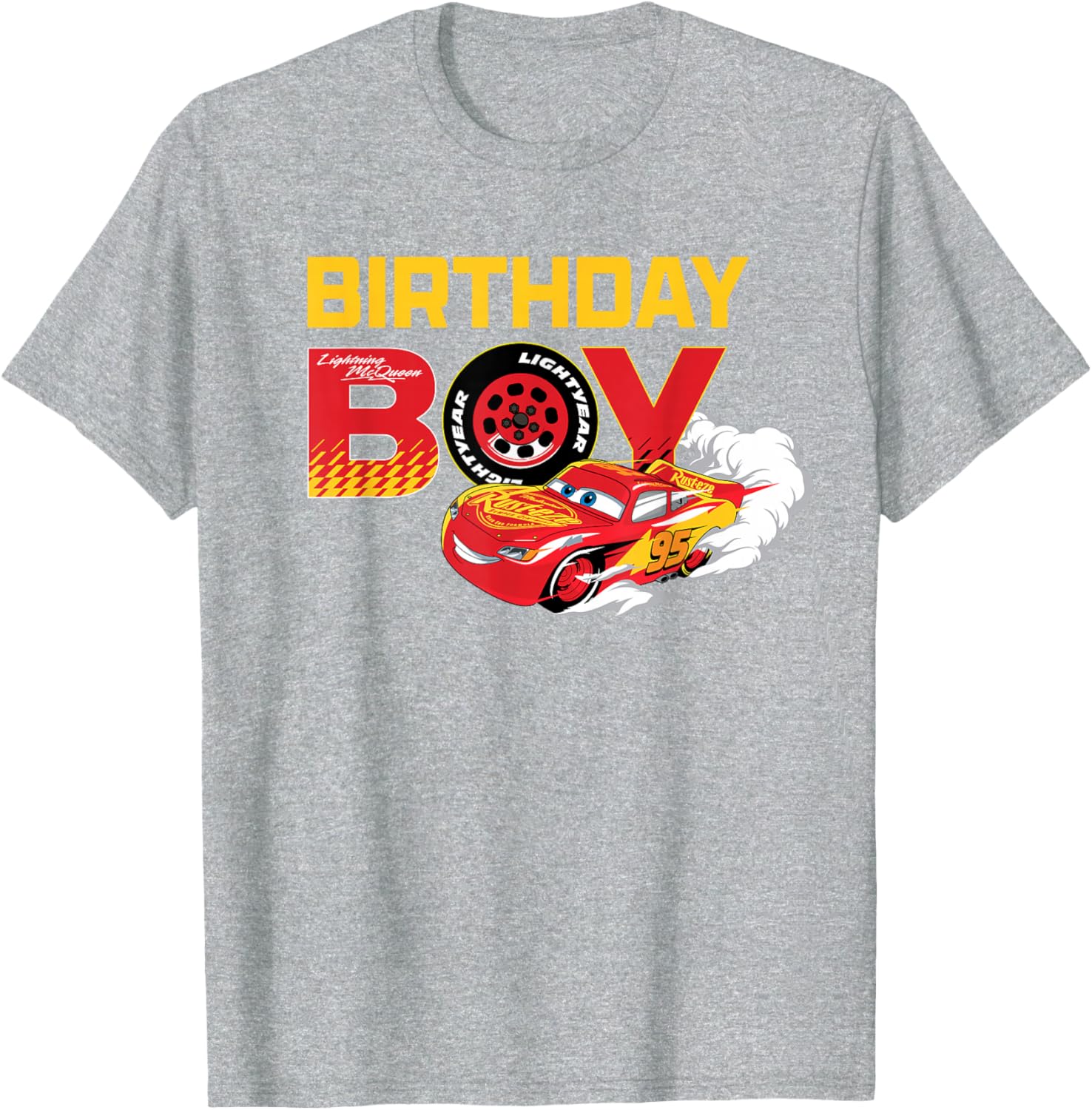 Lightning McQueen Birthday Boy T-Shirt for Disney Pixar Cars Fans - 6