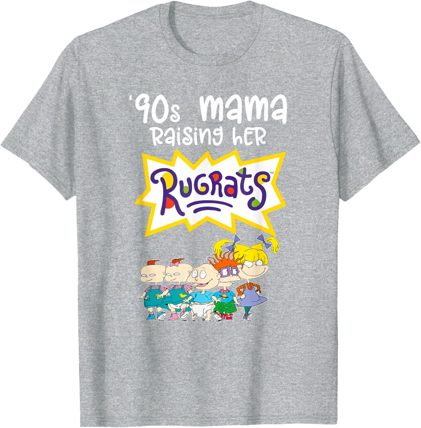 Mademark x Rugrats 90s Mama Raising Her Rugrats Full Gang T-Shirt - 13