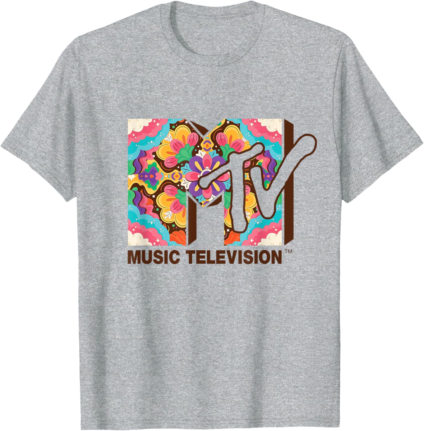 Mademark x MTV Flower Power Mandala Logo T-Shirt for Stylish Fans - 6