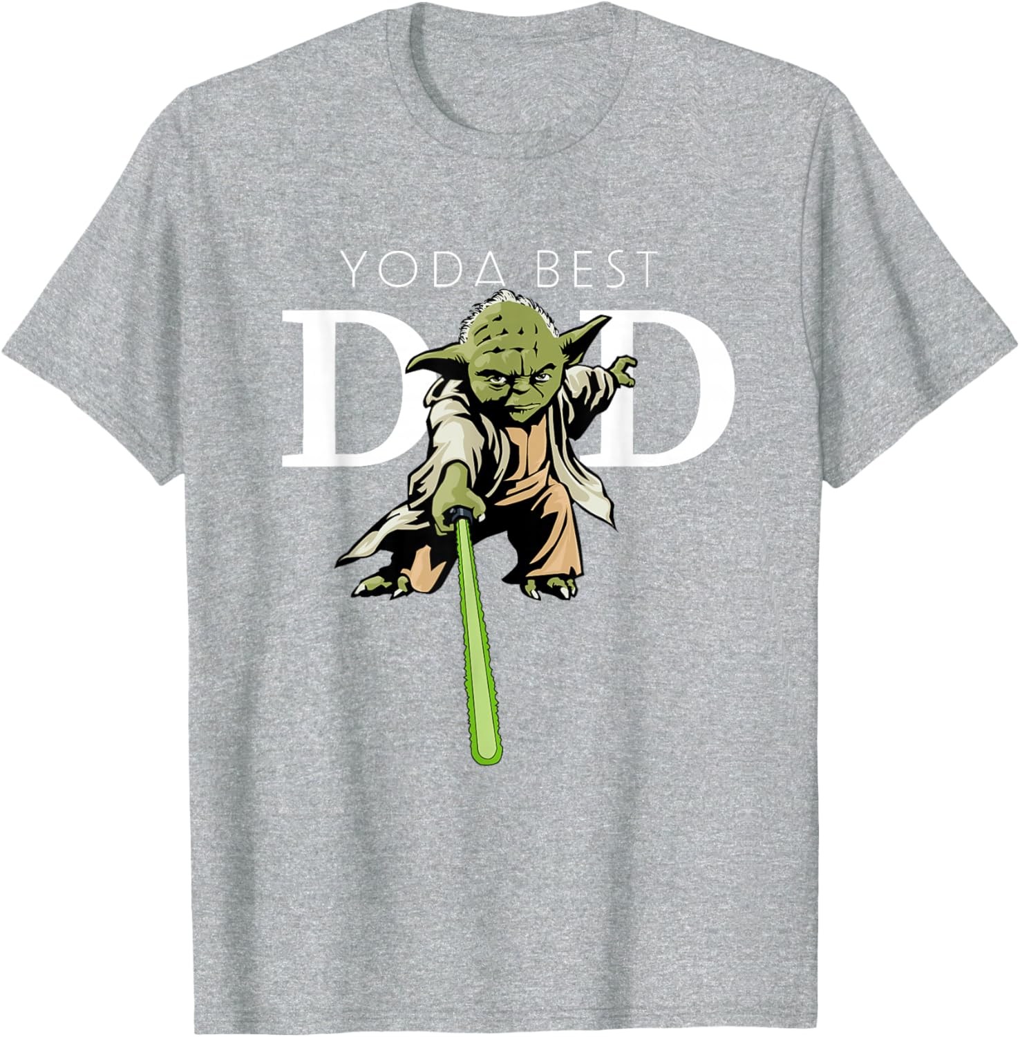 Star Wars Yoda Lightsaber Best Dad Father's Day T-Shirt for Dads - 21