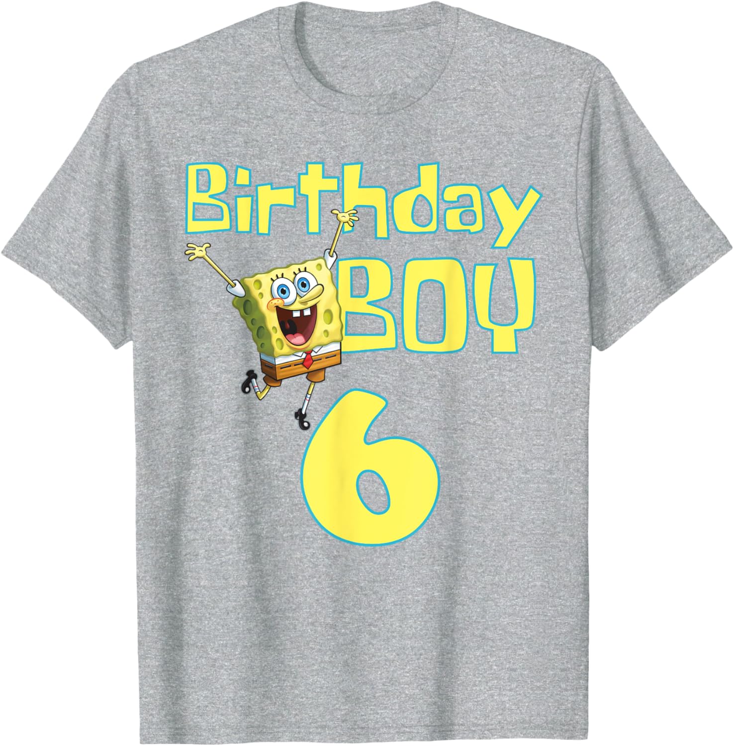 Mademark SpongeBob SquarePants Birthday Boy 6 T-Shirt for Kids - 22