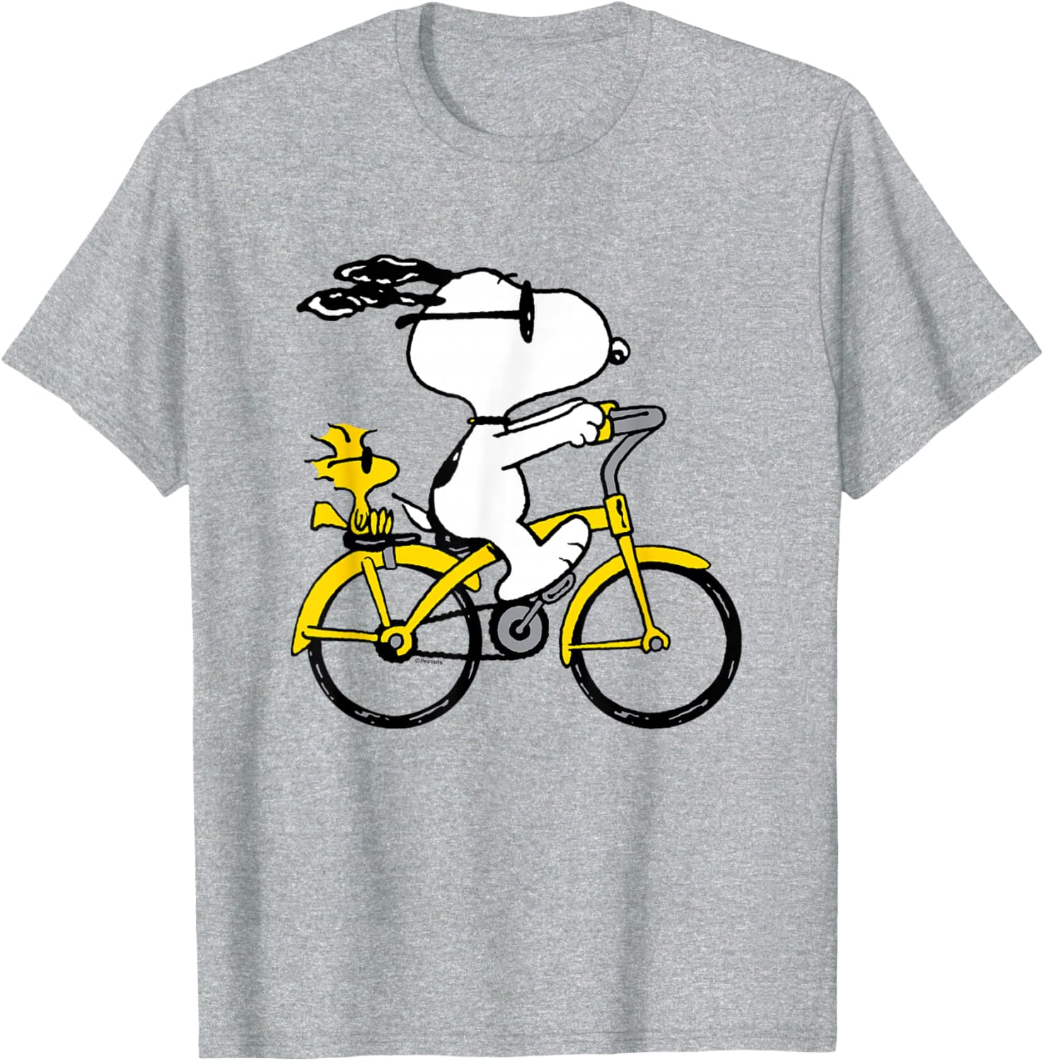 Snoopy and Woodstock Bike Ride T-Shirt for Fun Casual Outfits - 5