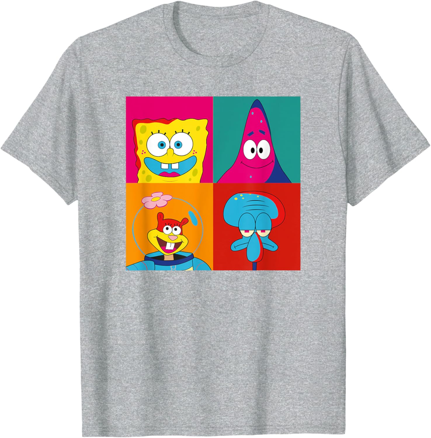 Mademark SpongeBob SquarePants Pop Art T-Shirt featuring SpongeBob Patrick Sandy Squidward - 2