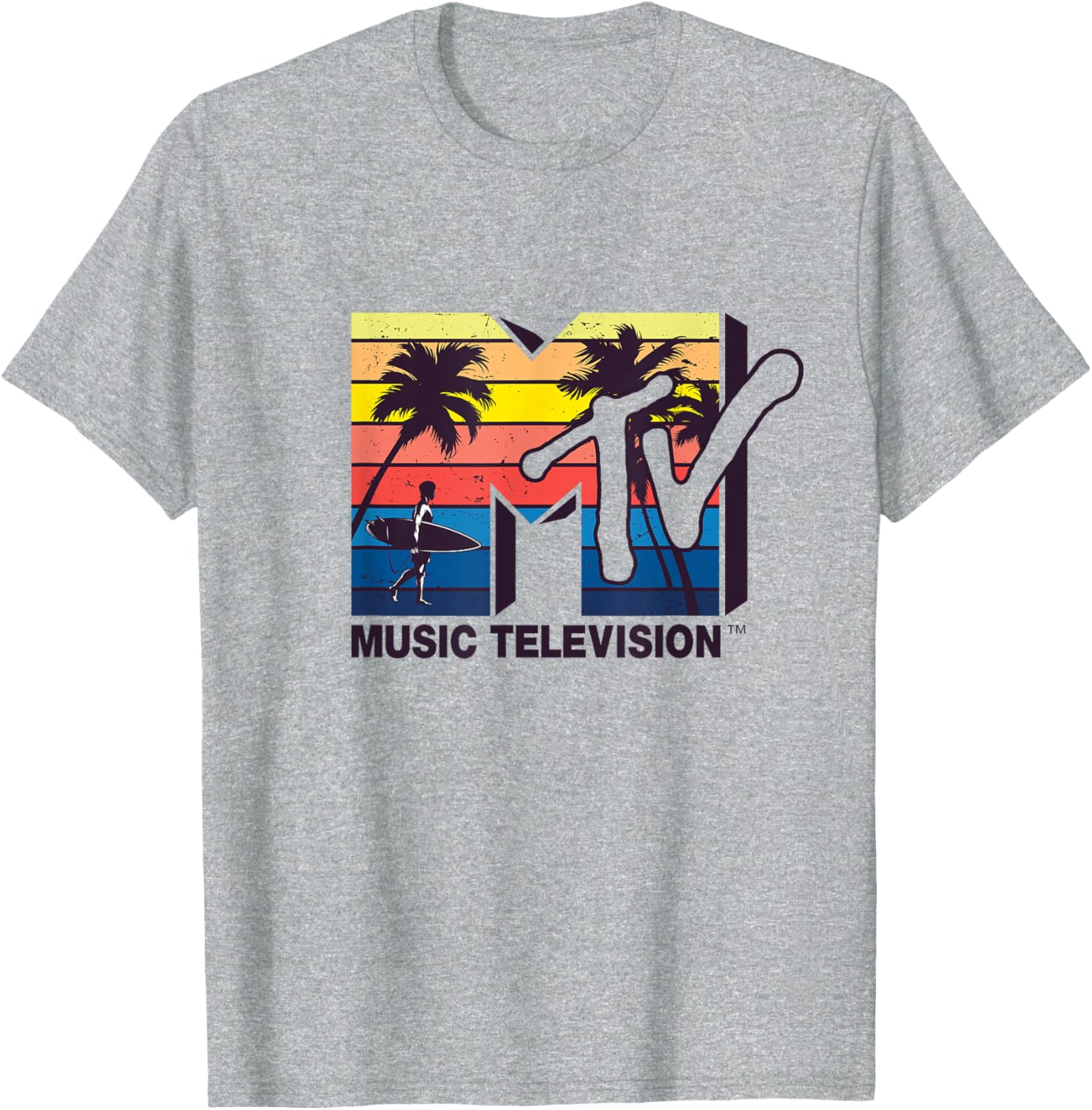 Mademark x MTV Vintage Surfer Palm T-Shirt for Retro Style Lovers - 19