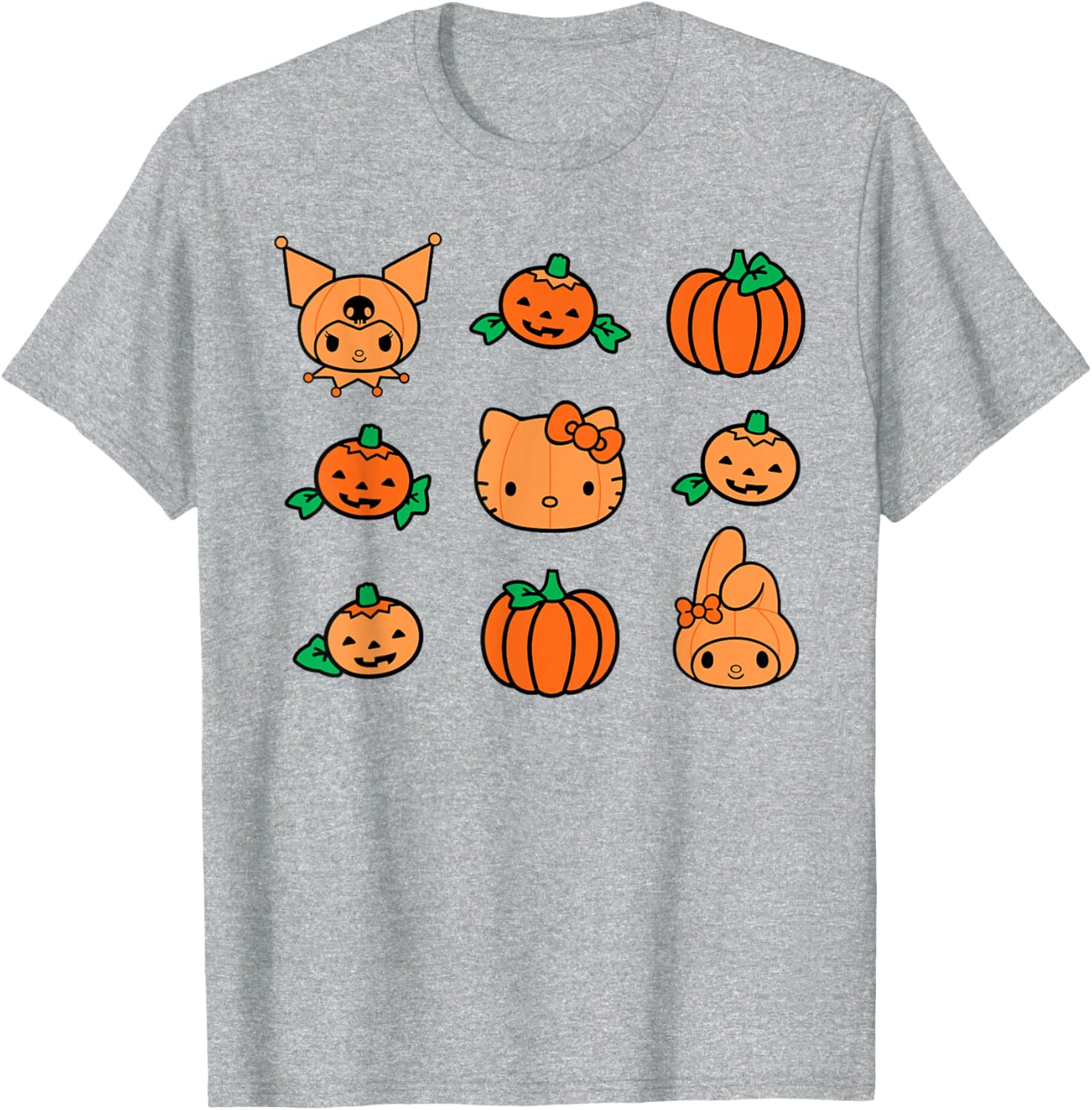 Hello Kitty My Melody Kuromi Pumpkin Halloween T-Shirt for Kids - 3