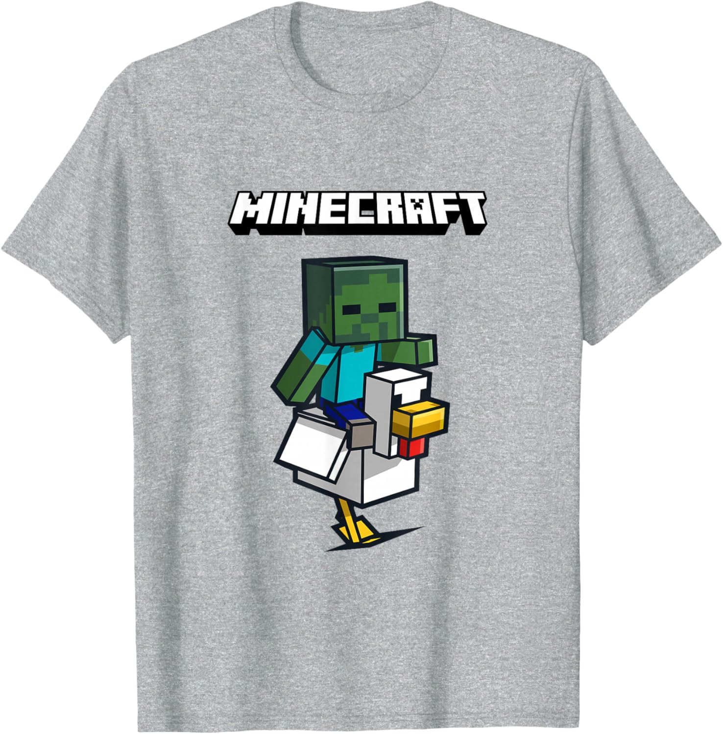 Cool Minecraft Zombie Ride Chicken Jockey T-Shirt for Gamers and Fans - 5