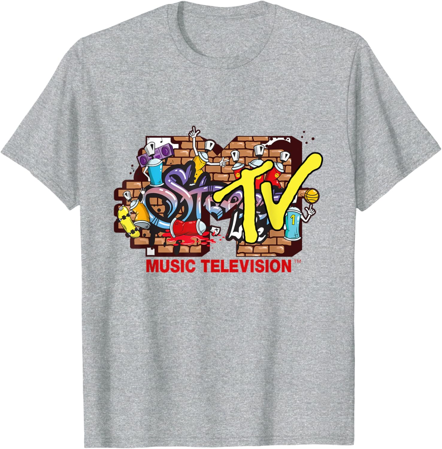 Mademark x MTV Graffiti Logo Streetwear T-Shirt for Trendy Styles - 3