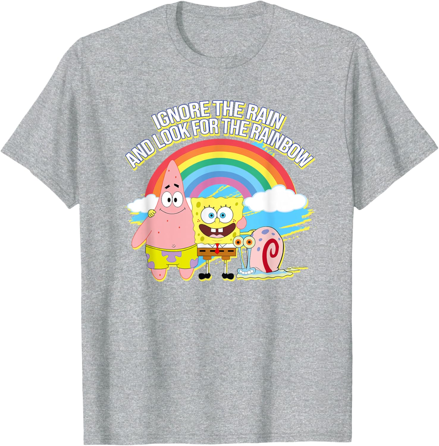 Mademark SpongeBob SquarePants Rainbow T-Shirt for Fun Casual Style - 4