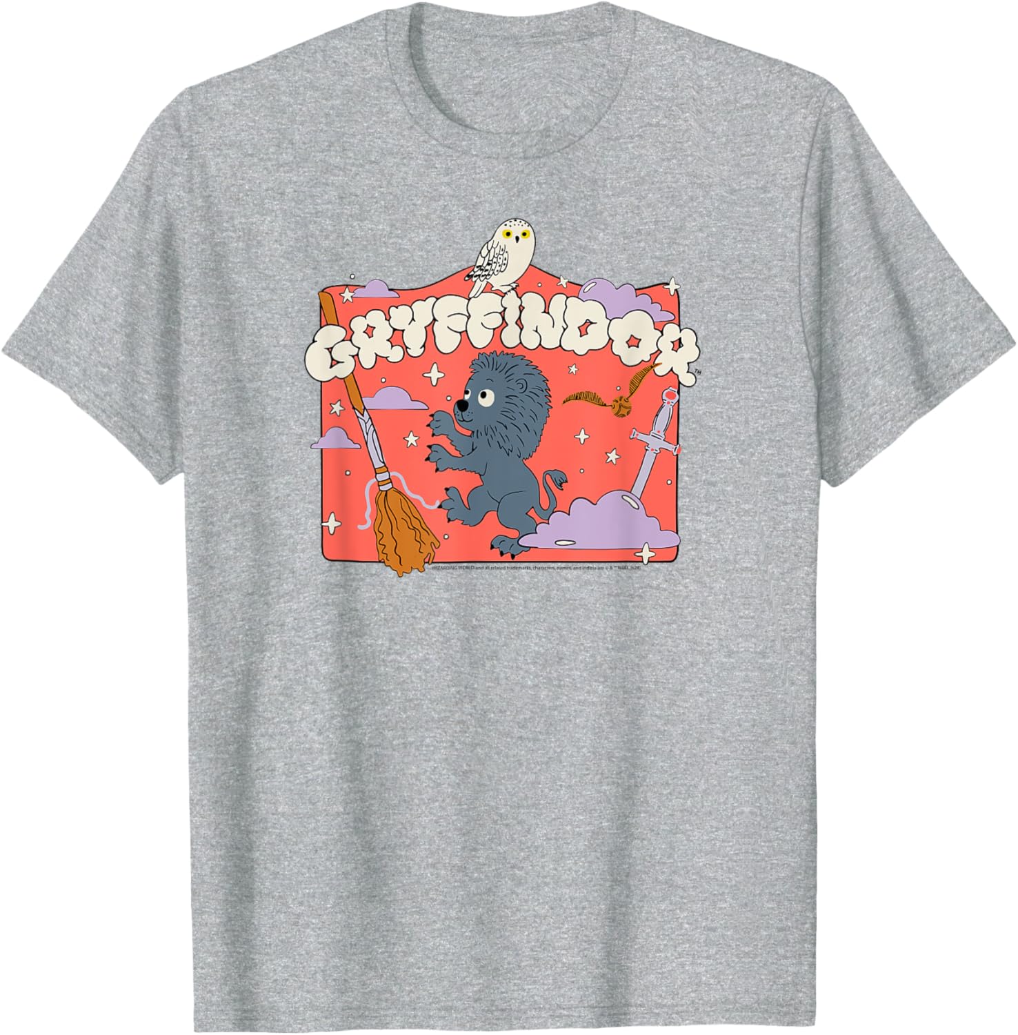 Harry Potter Gryffindor Cartoon Scene T-Shirt for Fans and Kids - 9