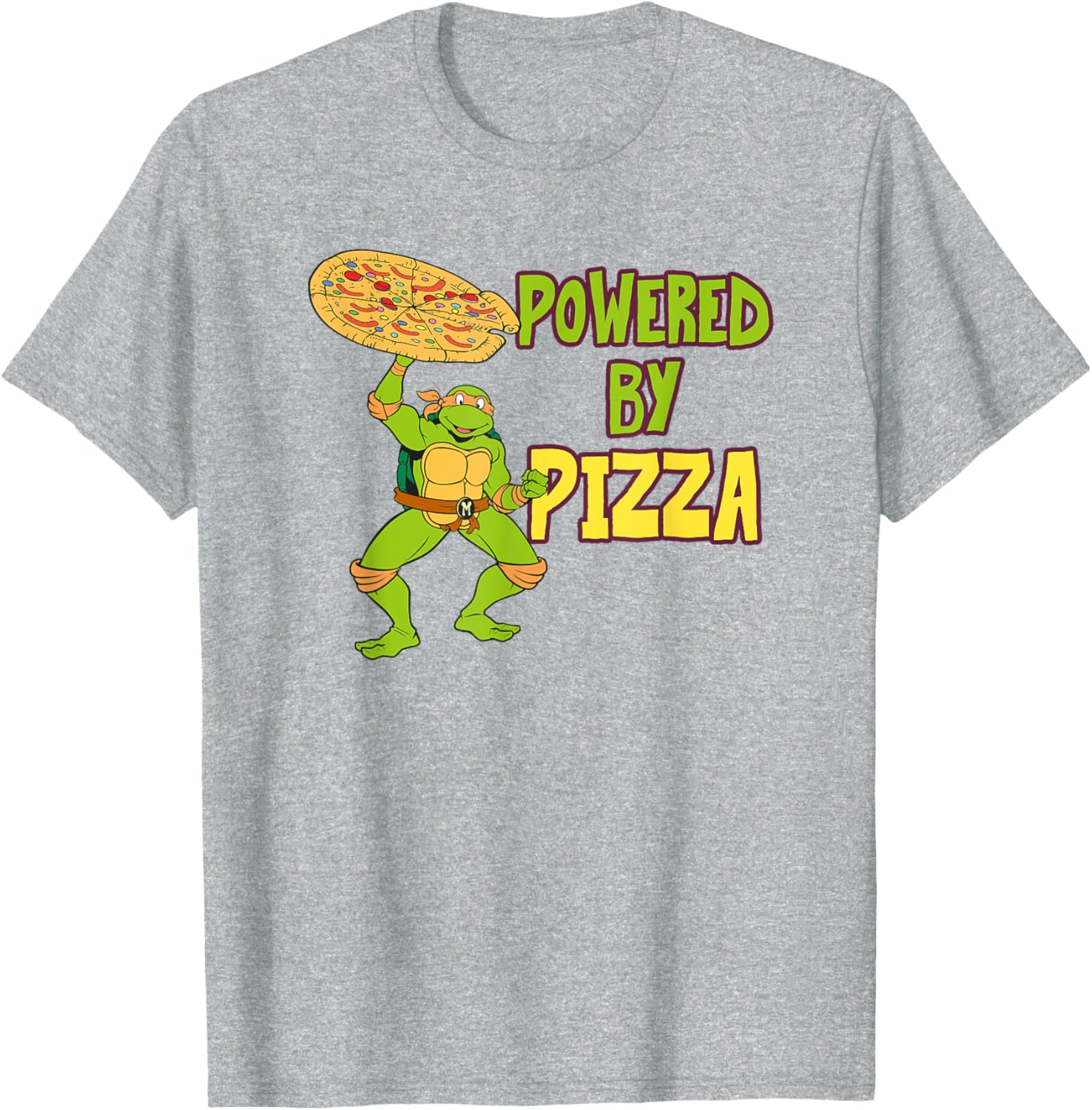 Mademark TMNT Michelangelo Pizza Power T-Shirt - Fun Ninja Turtle Gear - 5