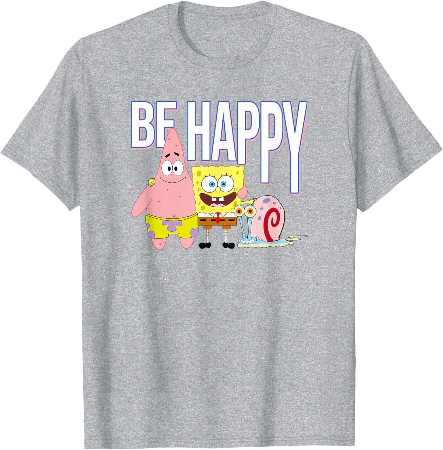 Be Happy T-Shirt with Patrick, SpongeBob & Gary from Mademark Collection - 2