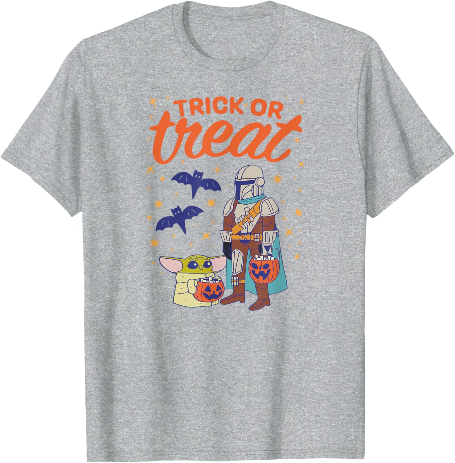 Mandalorian Grogu Halloween T-Shirt for Men, Black Graphic Print, Small - 5