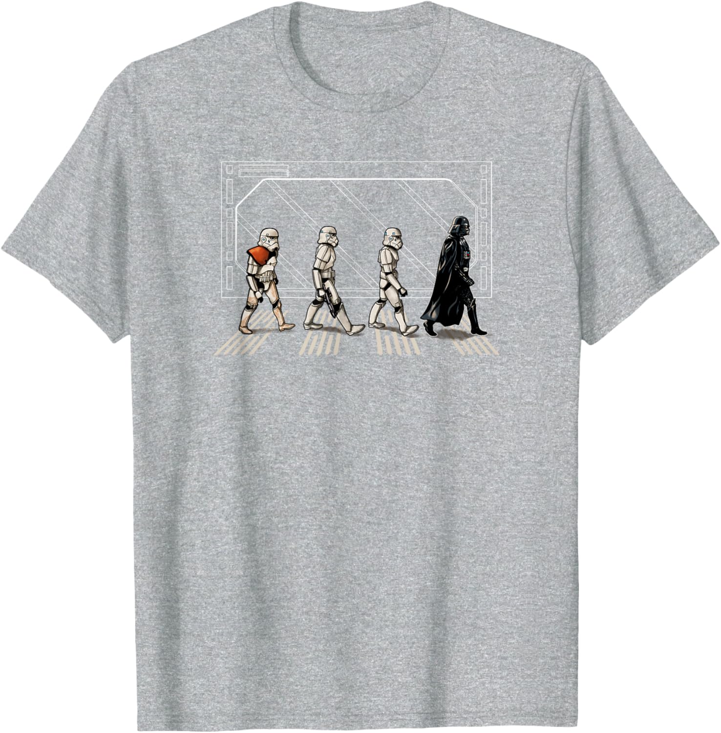Star Wars Darth Vader and Stormtroopers Abbey Road T-Shirt for Fans - 11