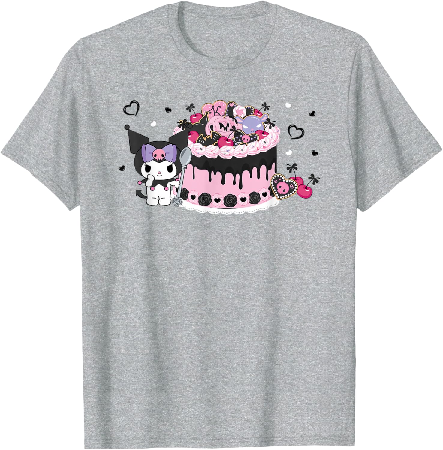 Kuromi Kawaii Cake T-Shirt Cute Graphic Tee for Fun Style Lovers - 2