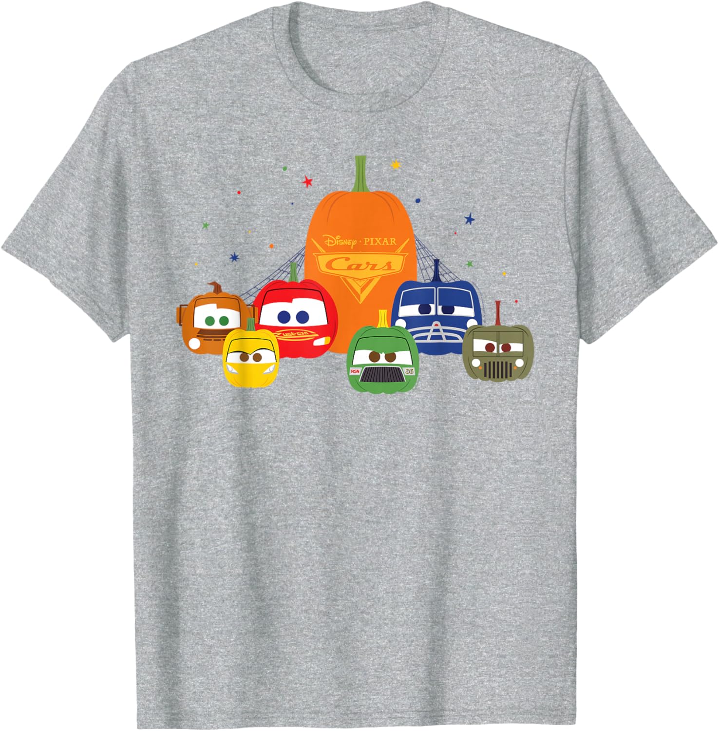 Disney Pixar Cars Halloween Pumpkin Group T-Shirt for Kids and Families - 3