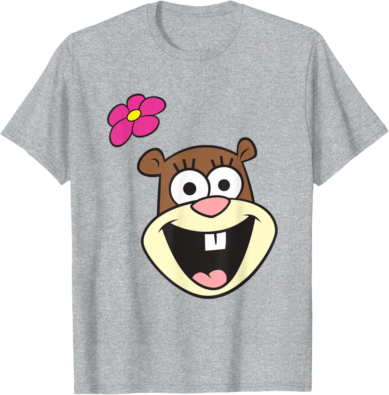 SpongeBob SquarePants Sandy Cheeks Big Face T-Shirt for Fun Style - 6
