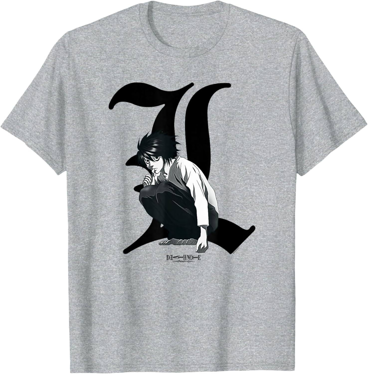 Death Note Old English L Anime T-Shirt for Stylish Fans and Collectors - 3