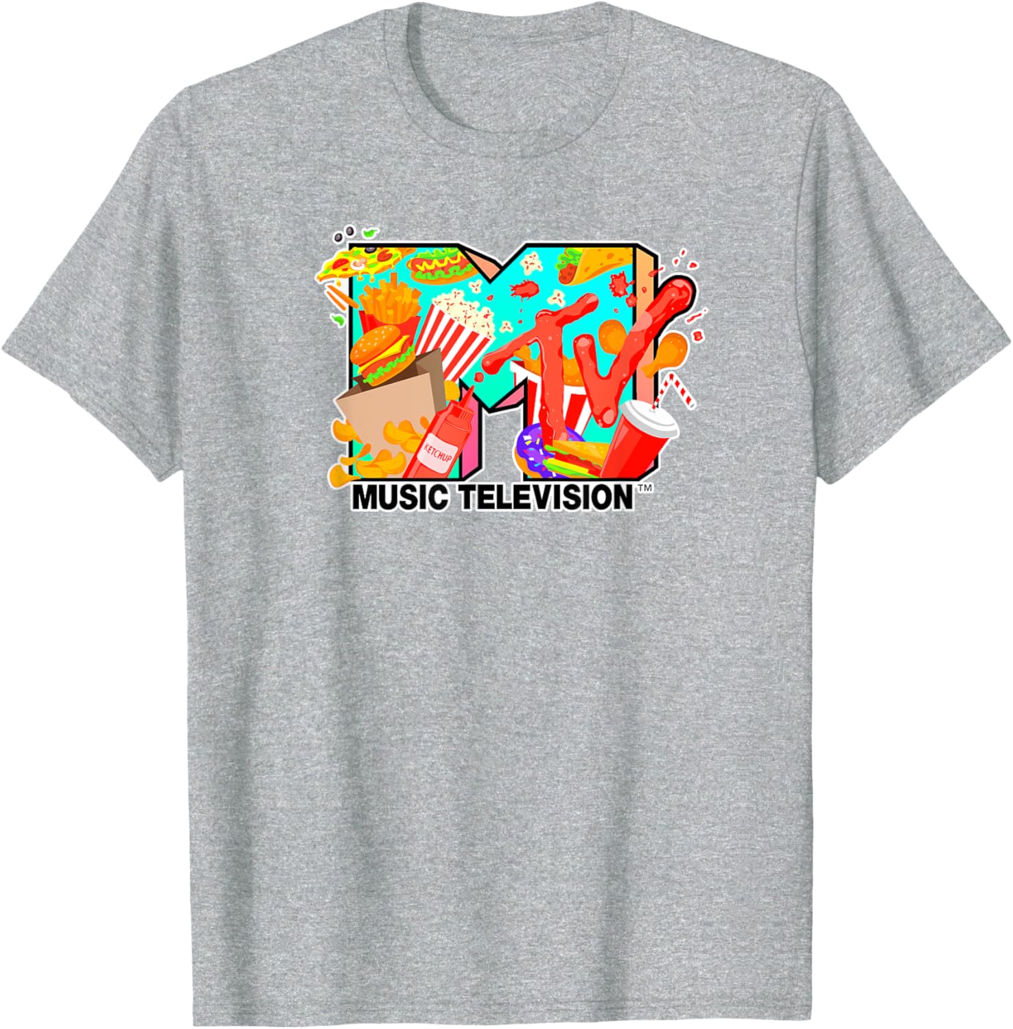 Mademark x MTV Fast Food Lovers T-Shirt for Music Fans and Foodies - 10