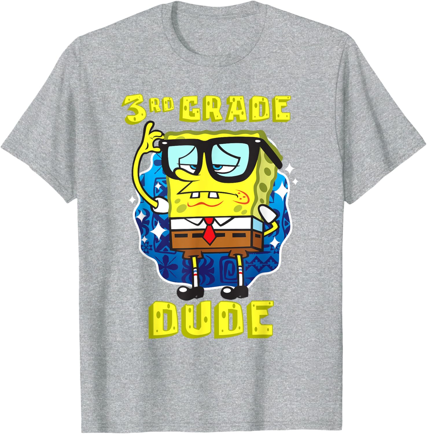 SpongeBob SquarePants 3rd Grade Dude Glasses T-Shirt for Kids - 7
