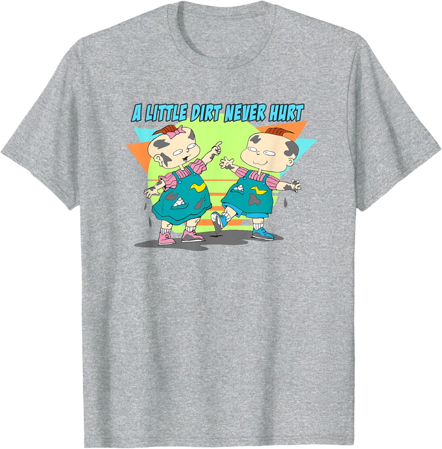 Mademark Rugrats Phil & Lil T-Shirt - Fun Dirt Themed Kids Clothing - 2